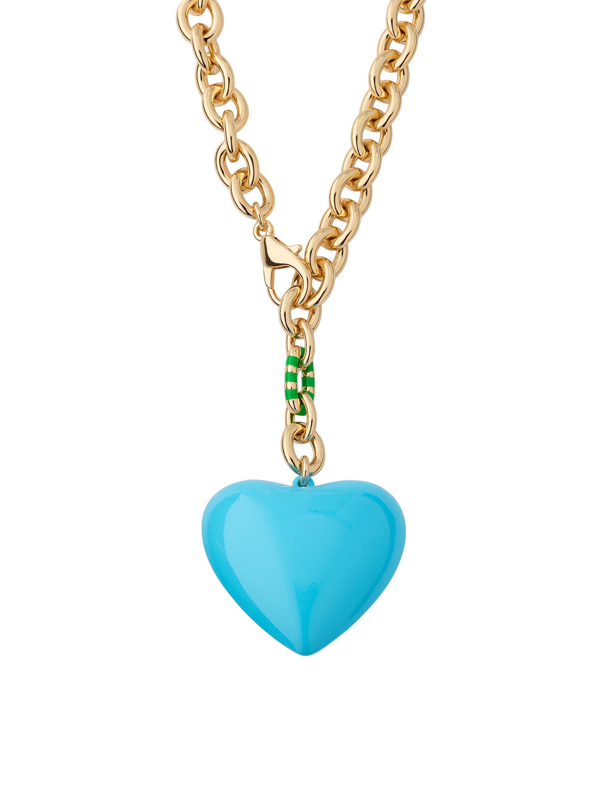 Roxanne Assoulin Women's The Happy Heart Goldtone & Enamel Necklace - Blue