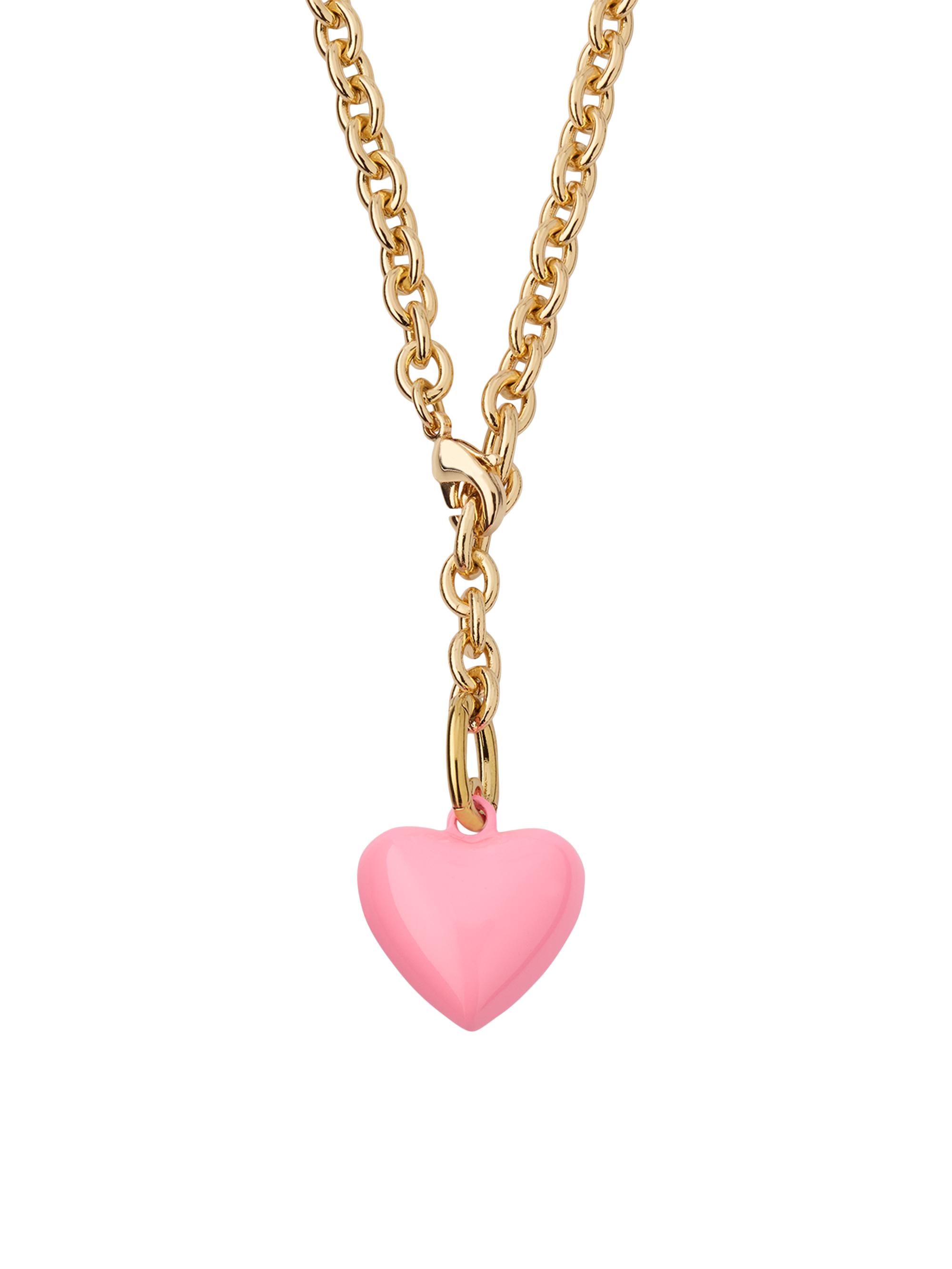 Roxanne Assoulin Women's The Mini Happy Heart Goldtone & Enamel Necklace - Pink