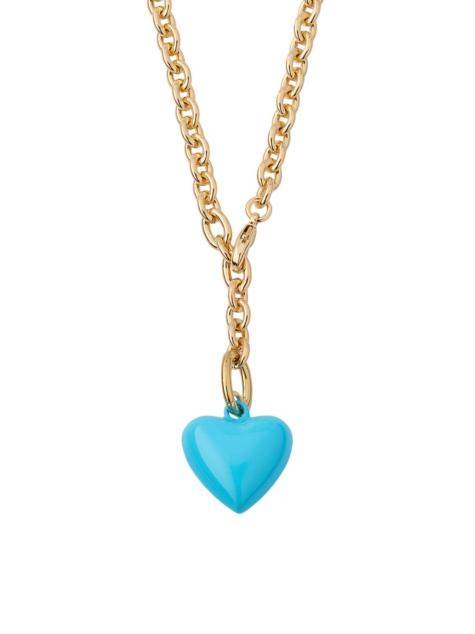Roxanne Assoulin Women's The Mini Happy Heart Goldtone & Enamel Necklace - Blue