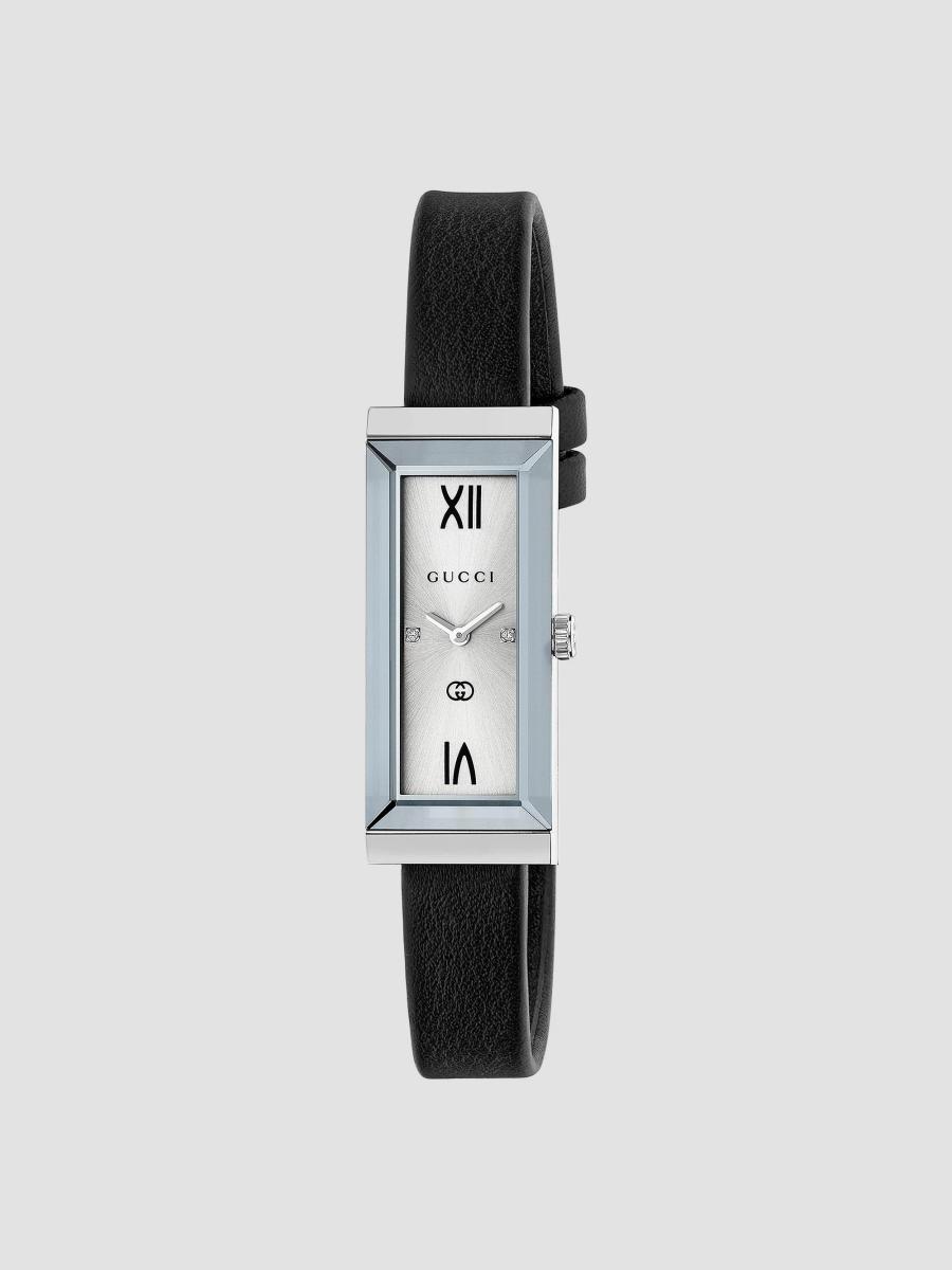 Gucci G-Frame Stainless Steel & Leather Strap Watch/14MM x 34MM