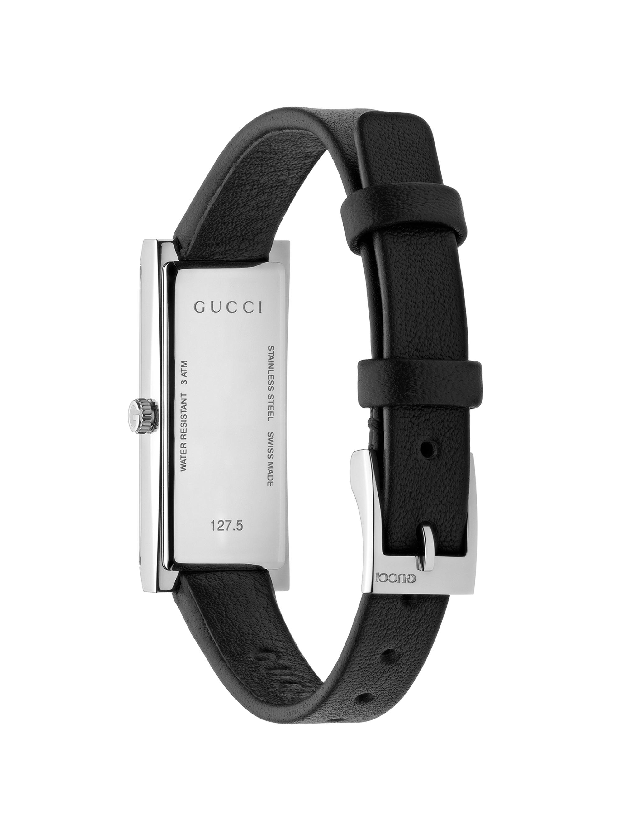 Gucci G-Frame Stainless Steel & Leather Strap Watch/14MM x 34MM