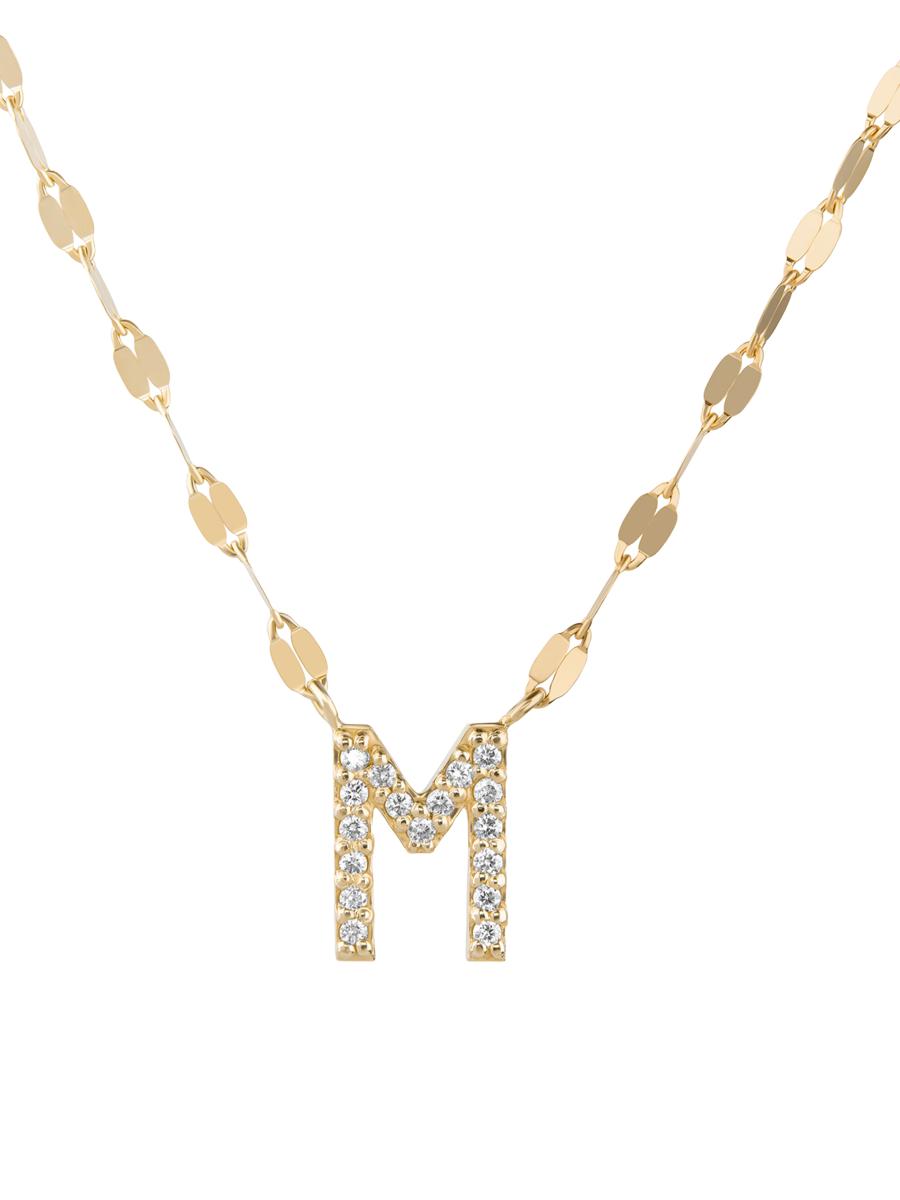 Lana Women's 14k Yellow Gold & 0.06 Tcw Diamond Initial Pendant Necklace In Pattern
