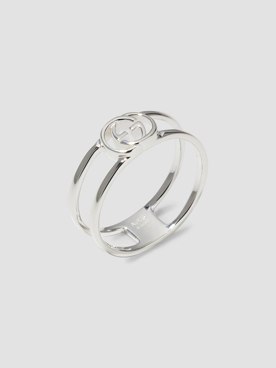 Gucci Interlocking-G Sterling Silver Open Ring | Saks Fifth Avenue