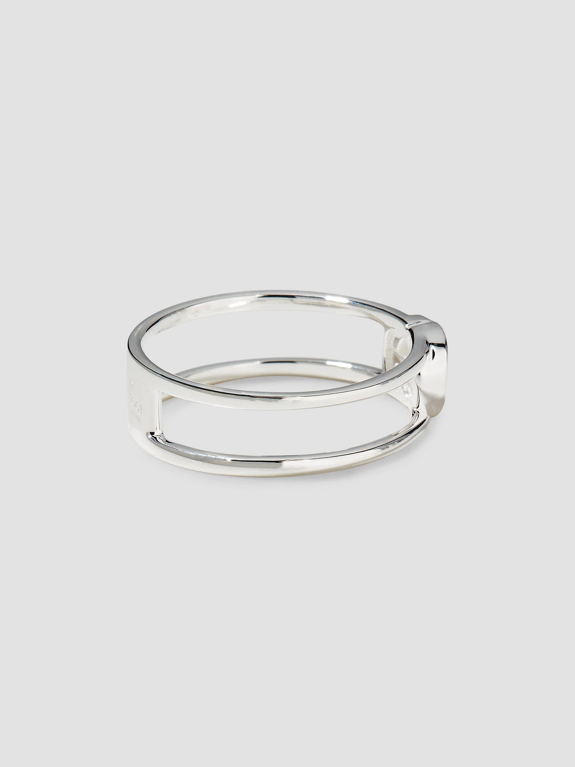 Gucci Interlocking-G Sterling Silver Open Ring | Saks Fifth Avenue