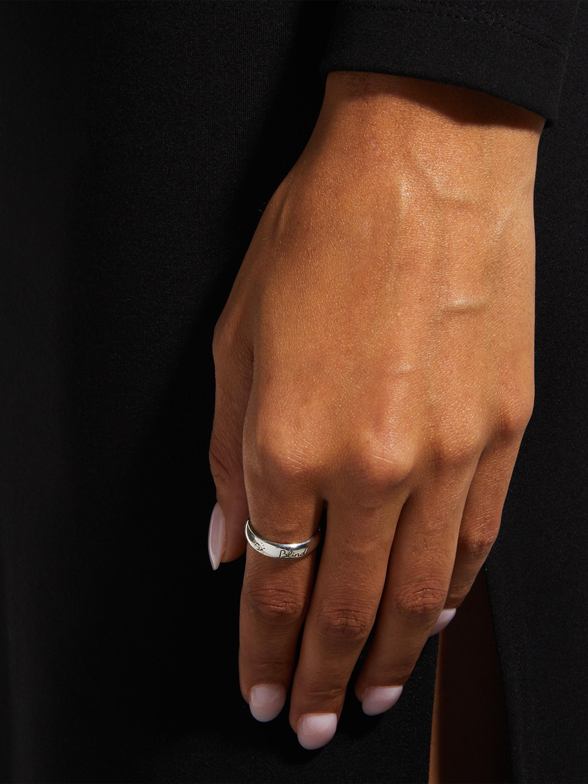 Gucci Blind for Love Sterling Silver Band Ring | Saks Fifth Avenue