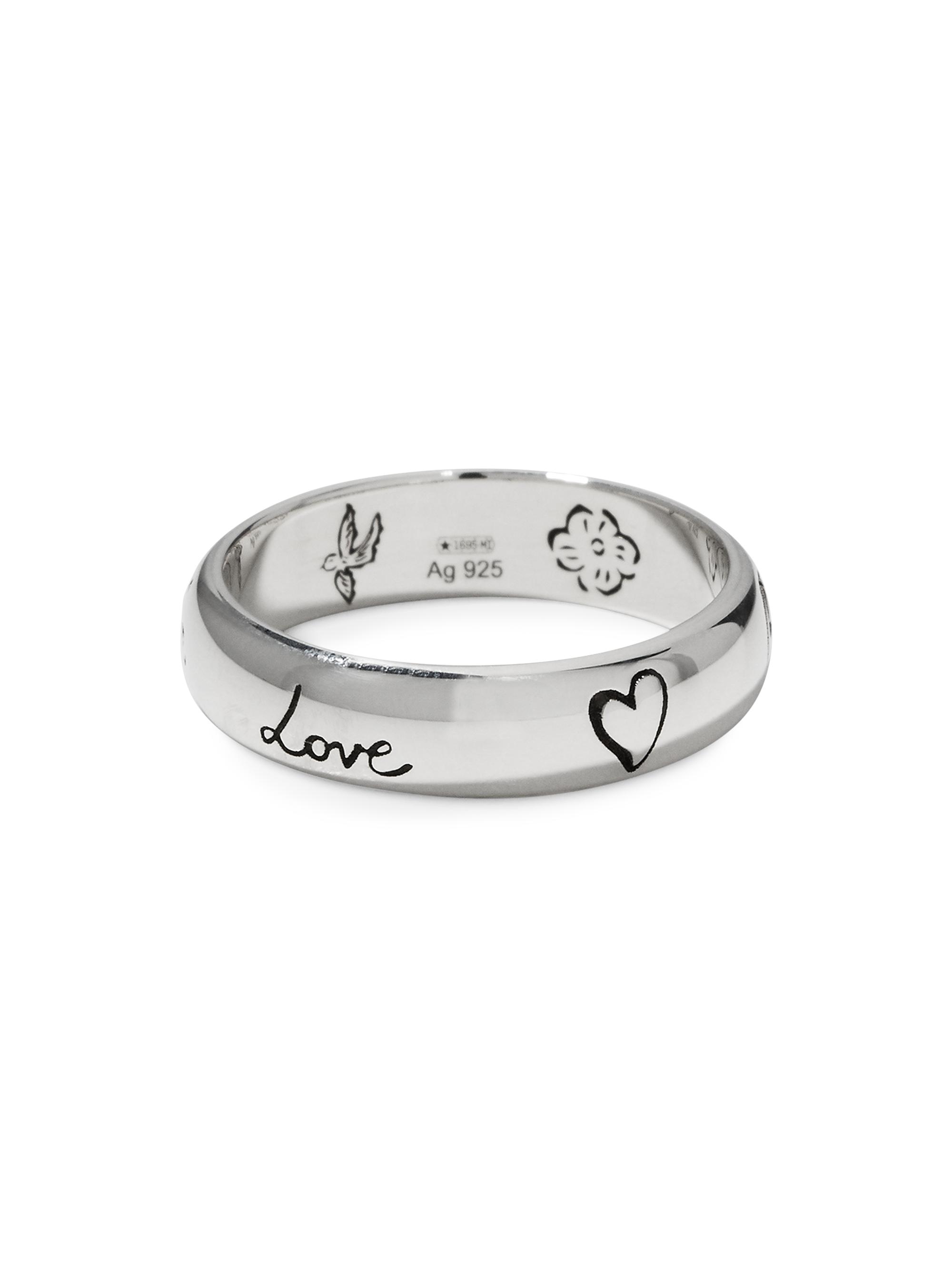 Gucci Blind for Love Sterling Silver Band Ring | Saks Fifth Avenue