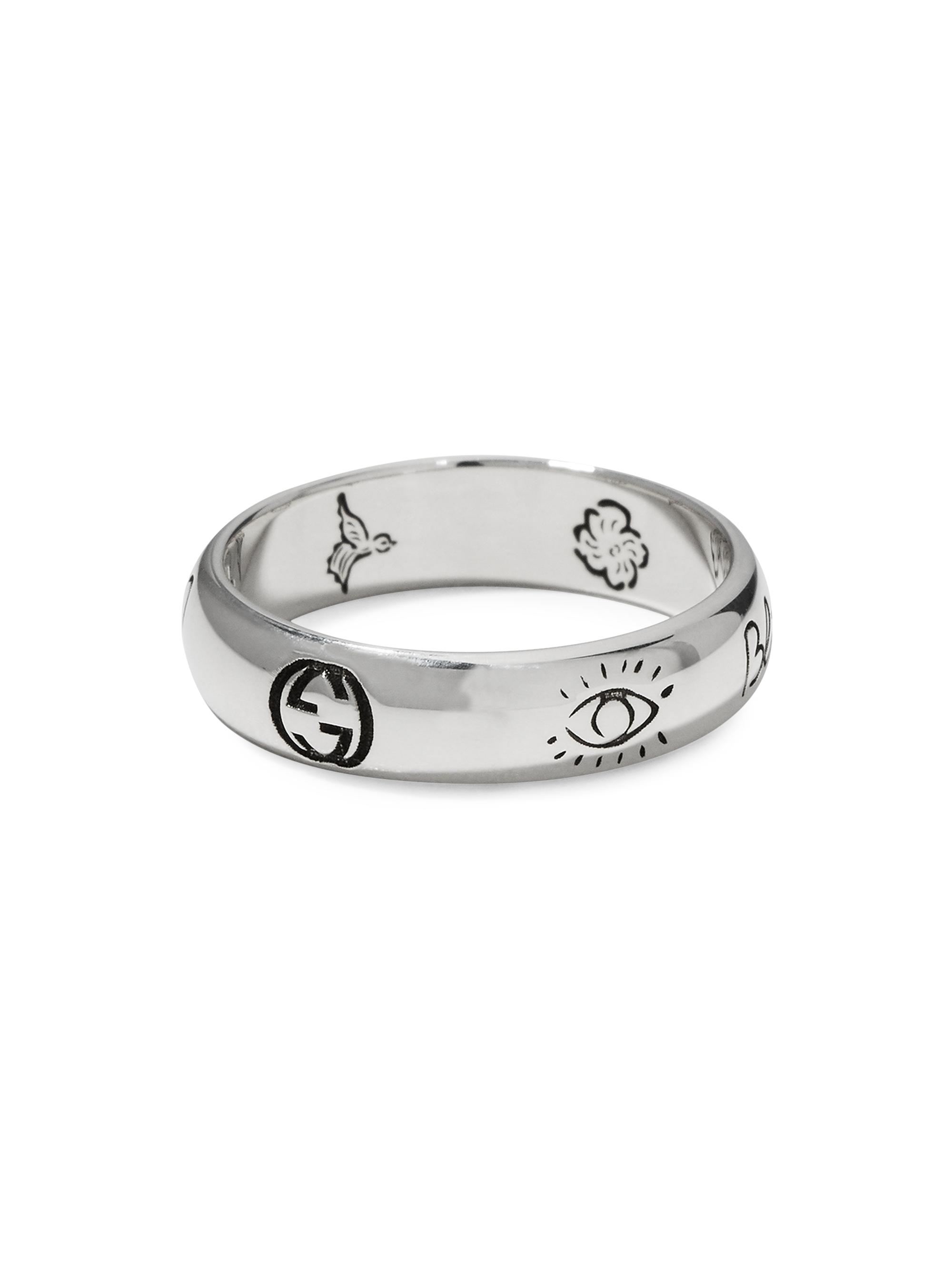 Gucci Blind for Love Sterling Silver Band Ring | Saks Fifth Avenue