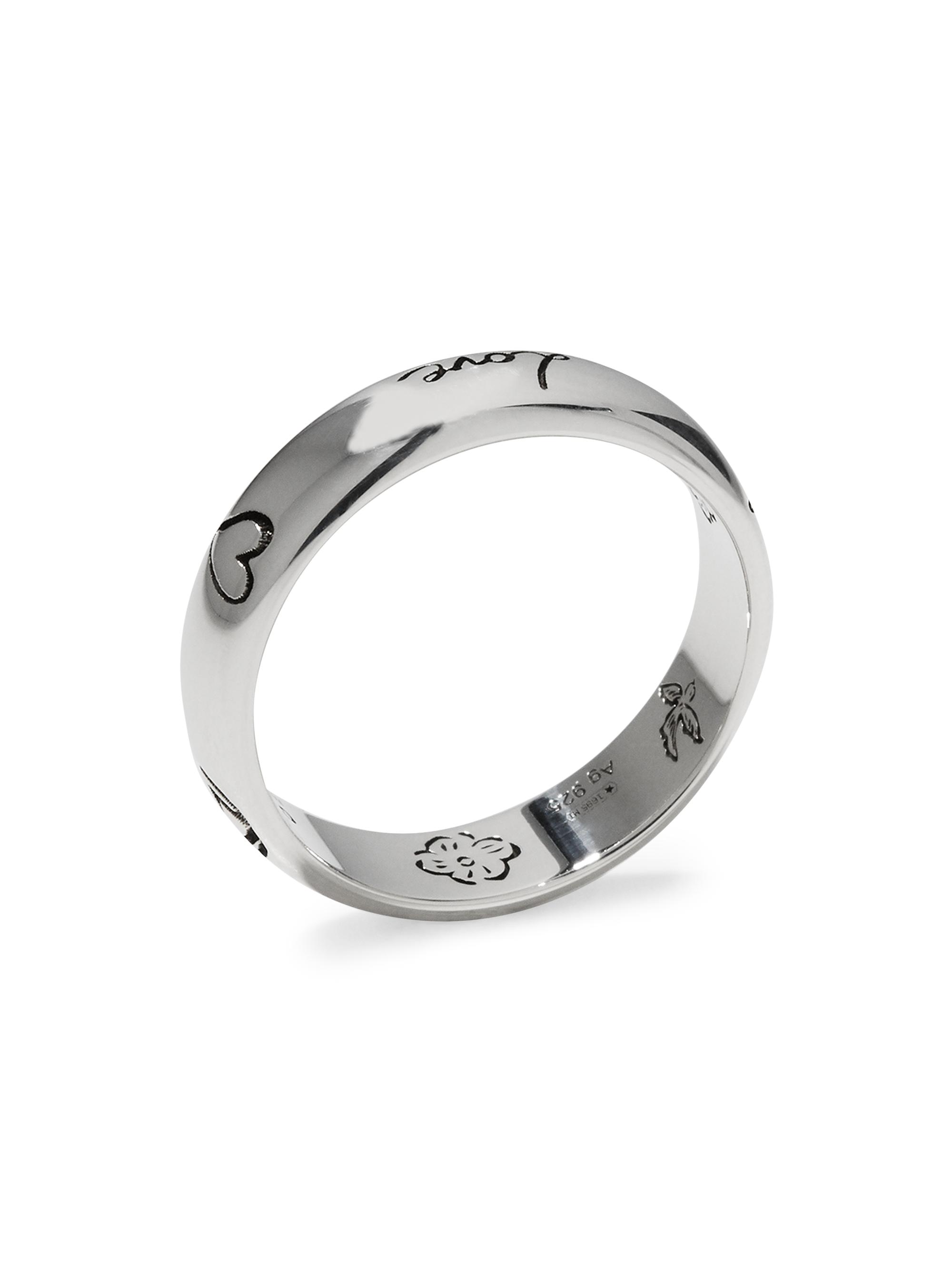Gucci Blind for Love Sterling Silver Band Ring | Saks Fifth Avenue