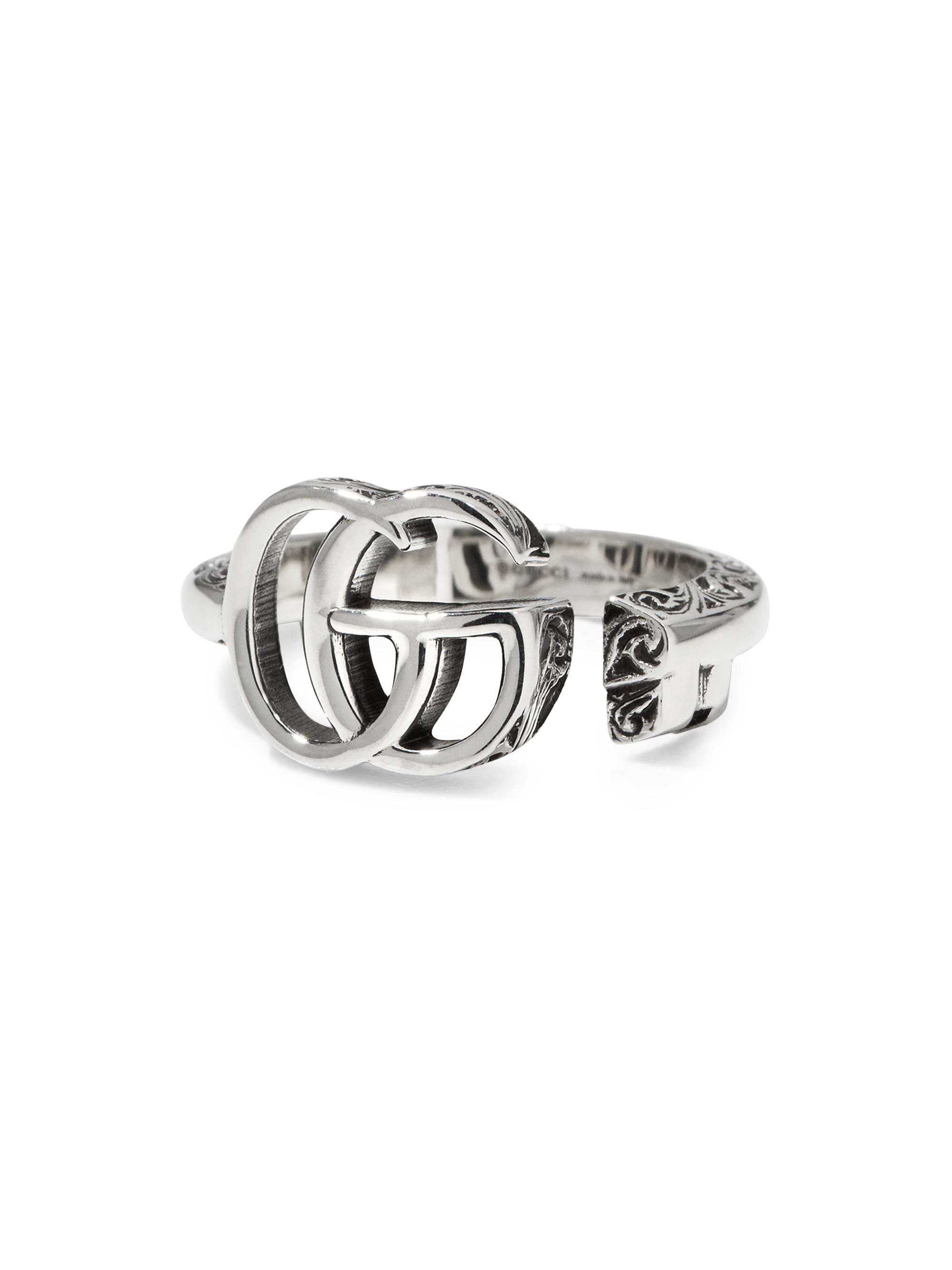 Gucci Women's GG Marmont Key Sterling Silver Ring - Silver