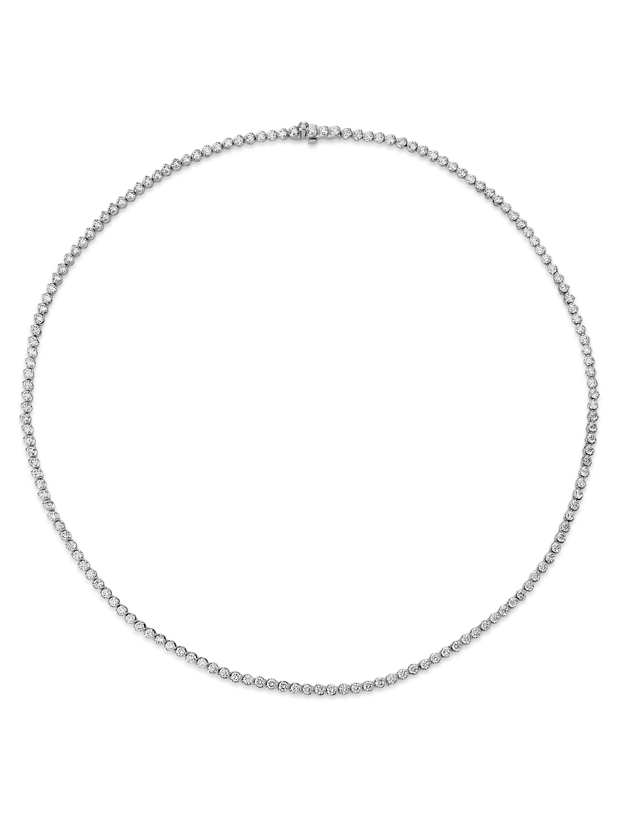 Roberto Coin Women's 18K Yellow Gold & 5.10 TCW Diamond Tennis Necklace - White Gold
