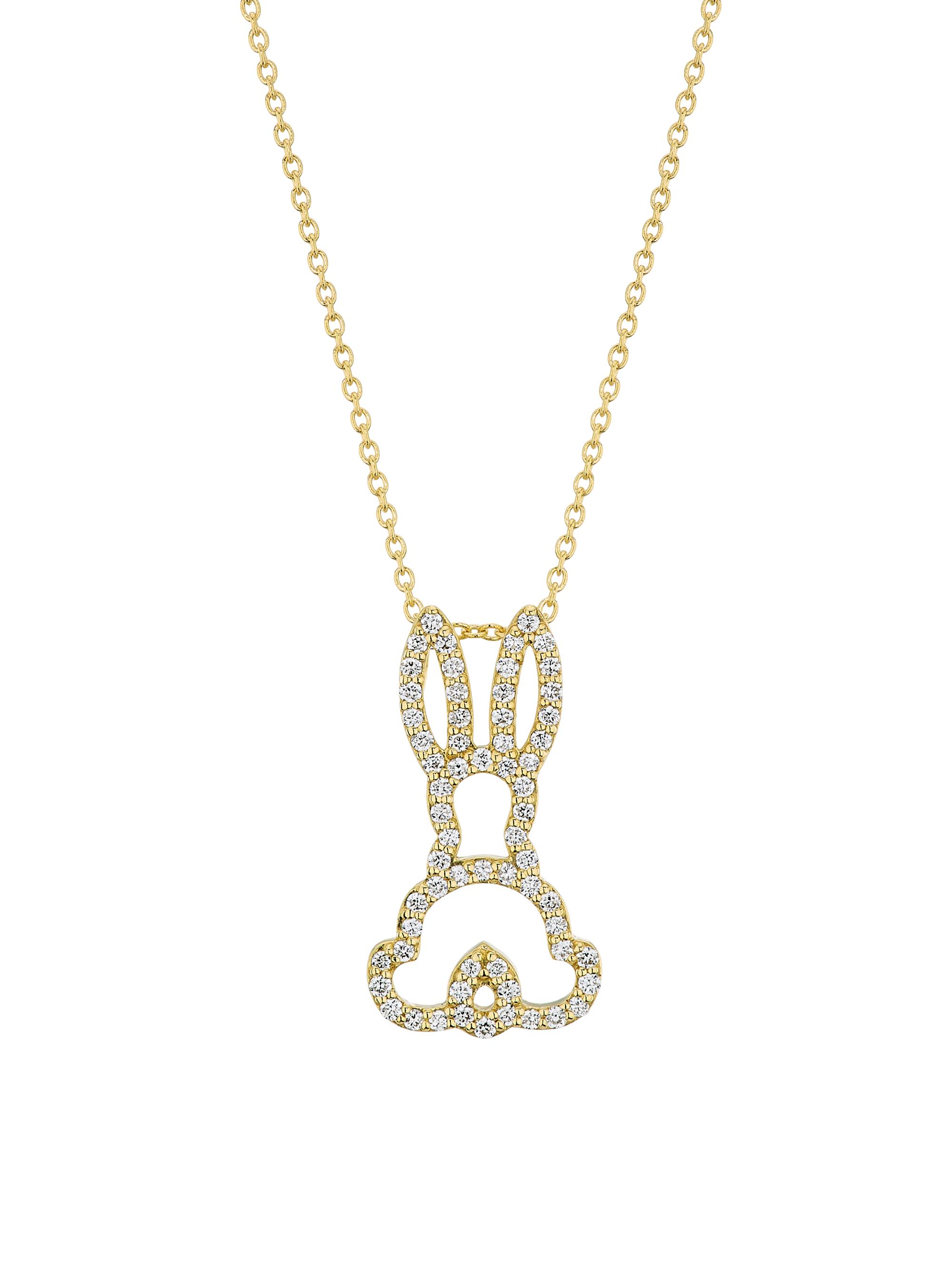 Roberto Coin Women's Tiny Treasures 18K Yellow Gold & 0.20 TCW Diamond Bunny Pendant Necklace - Yellow Gold