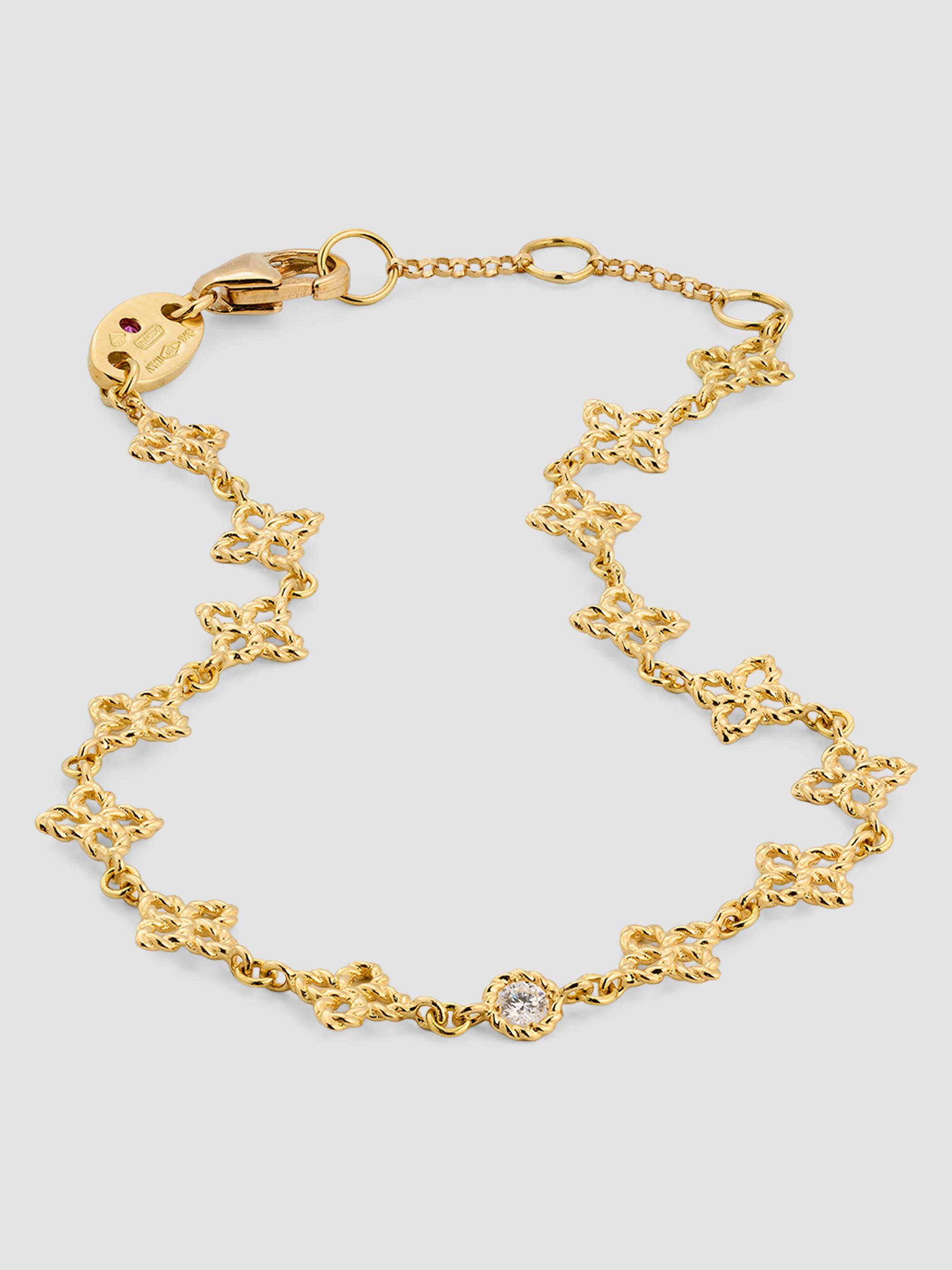 Roberto Coin Principessa 18K Yellow Gold & 0.58 TCW Diamond Flower