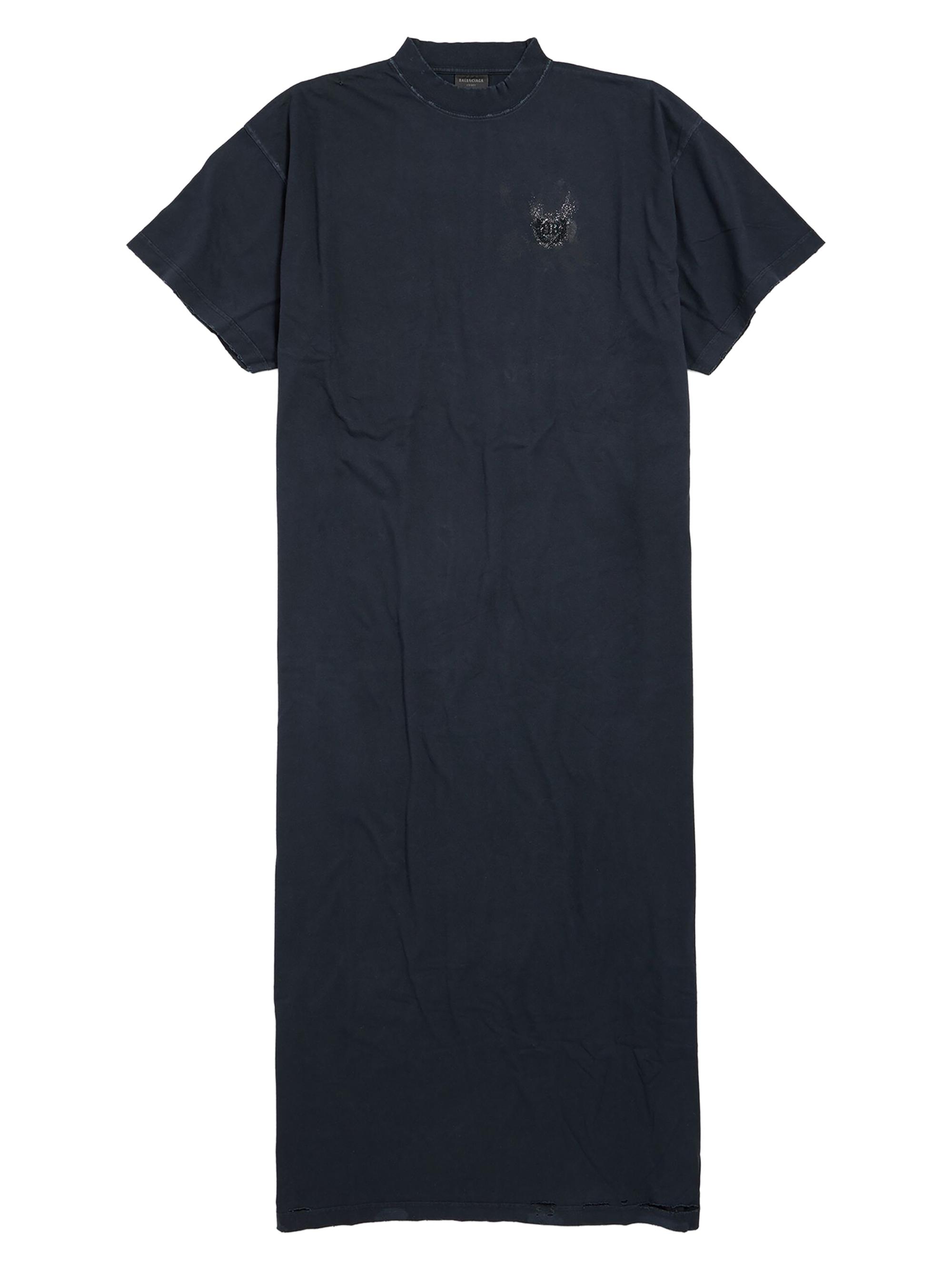 Balenciaga Women's Nail Polish Maxi T-Shirt Dress - Black