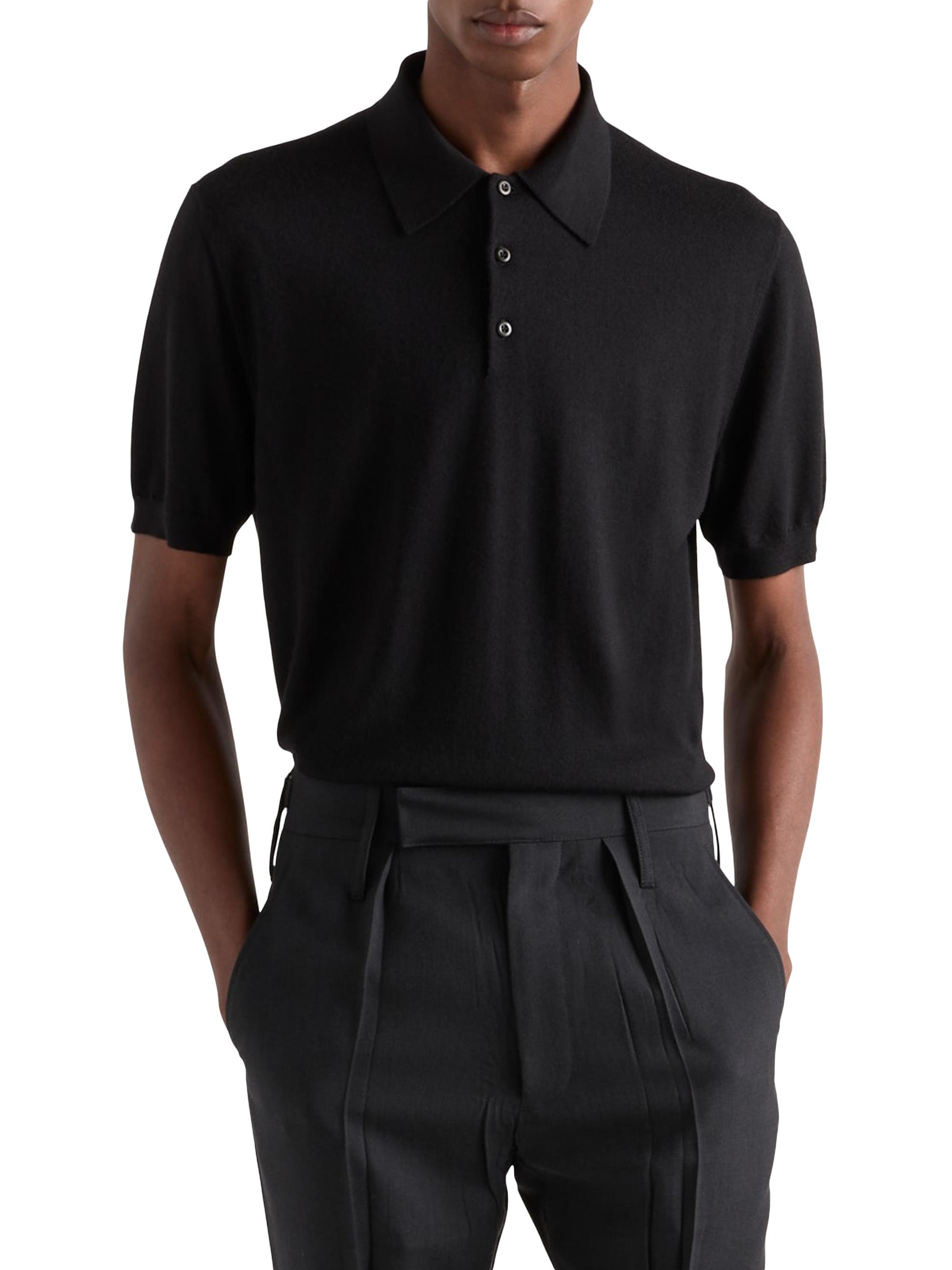 Prada Cashmere and Silk Polo Shirt | Saks Fifth Avenue