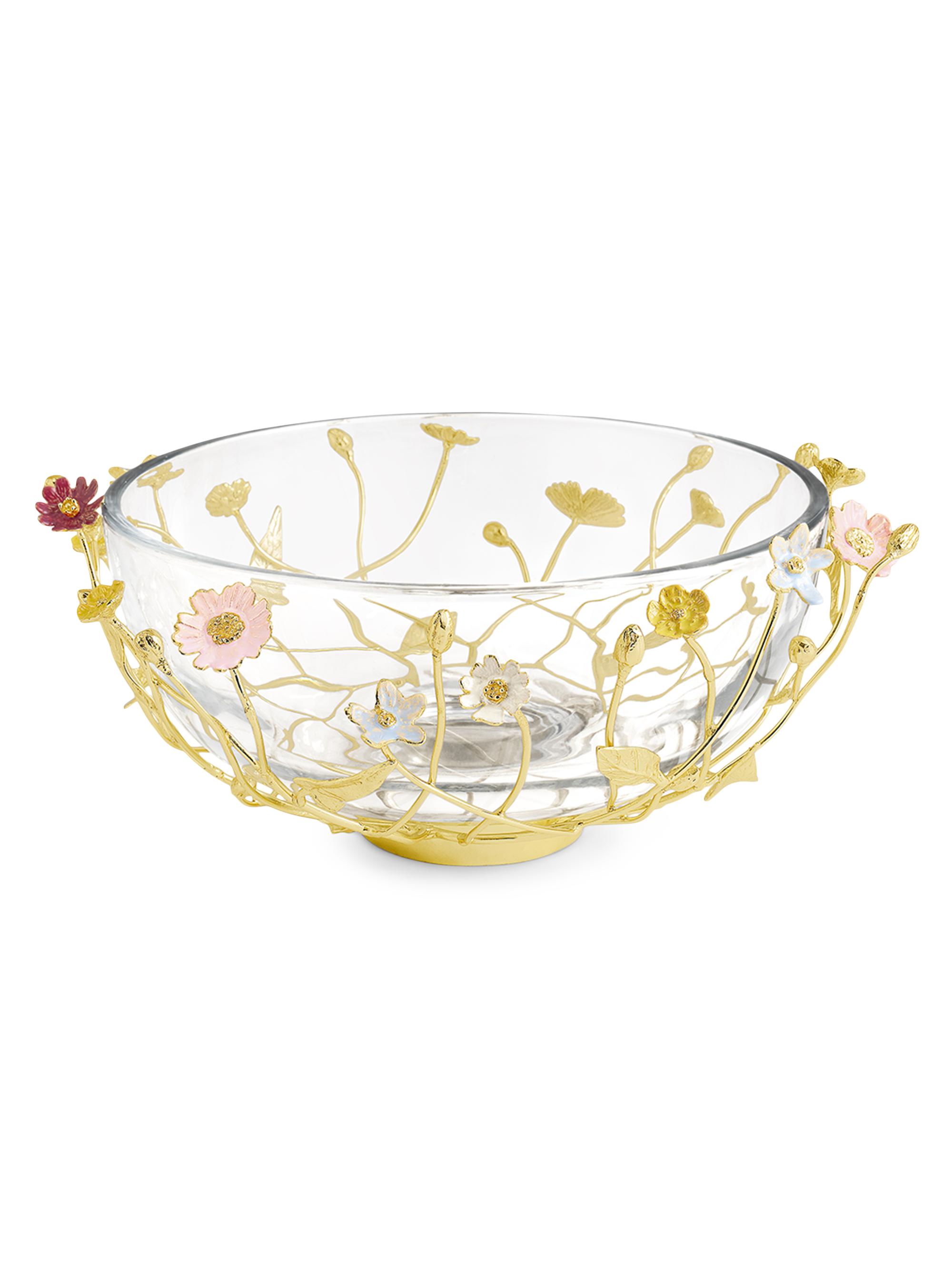 Michael Aram Wildflowers Glass Serving Bowl