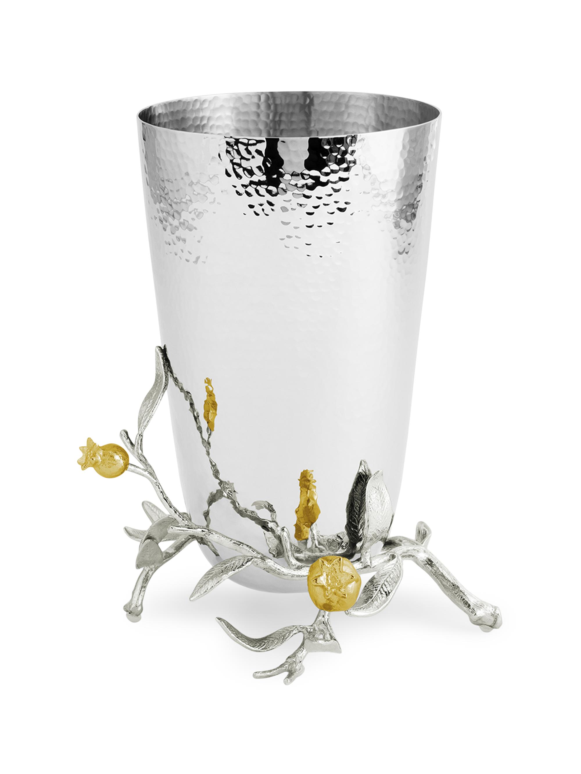 Michael Aram Pomegranate Silver & Gold Vase - Gray