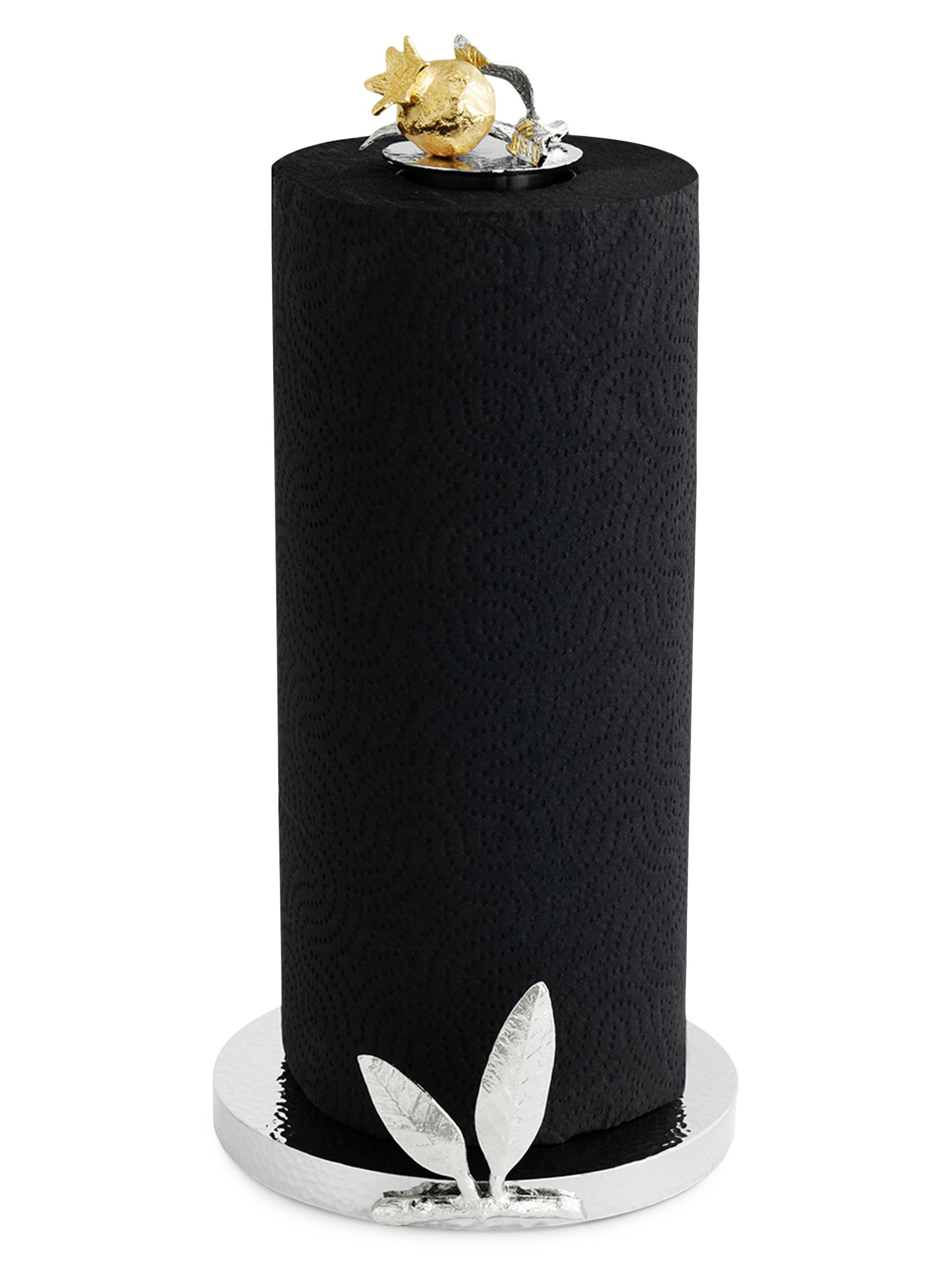 Michael Aram Pomegranate Silver & Gold Paper Towel Holder - Yellow Grey