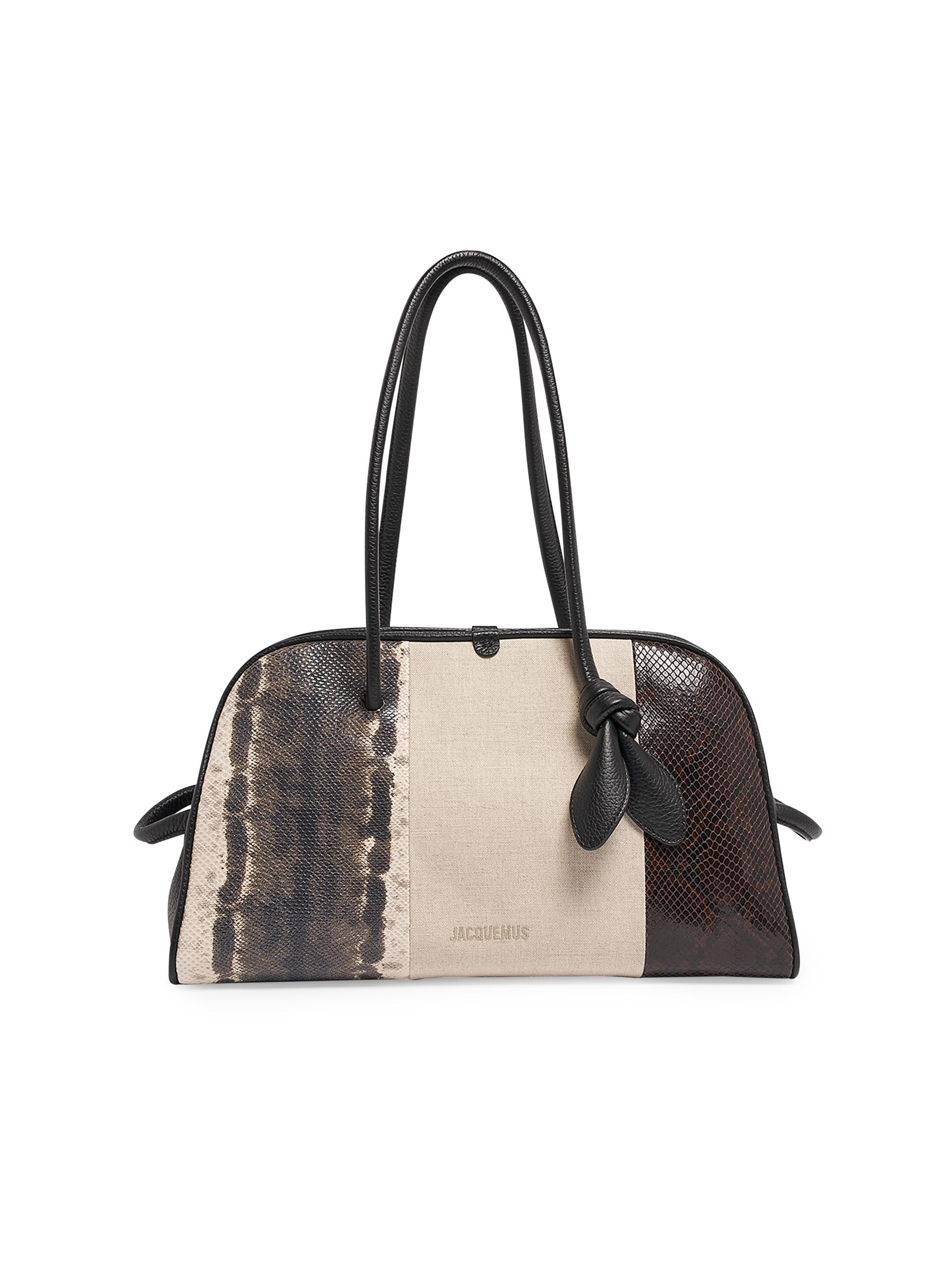 小物 JACQUEMUS Jacquemus Le Grand Bambino Snakeskin-Print Crossbody Bag | Neiman