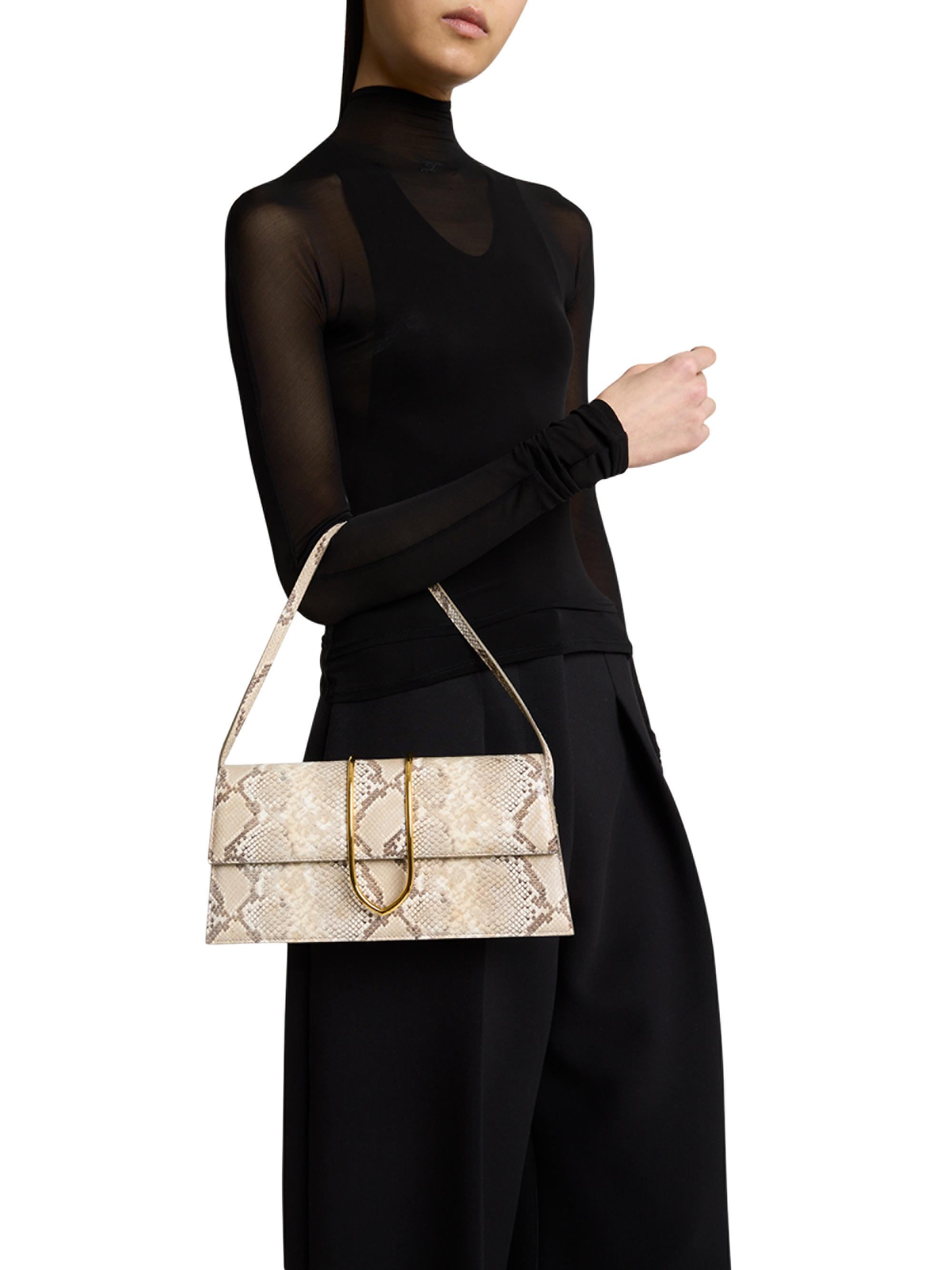 Jacquemus Le Bambino Snakeskin-Embossed Leather Shoulder Bag