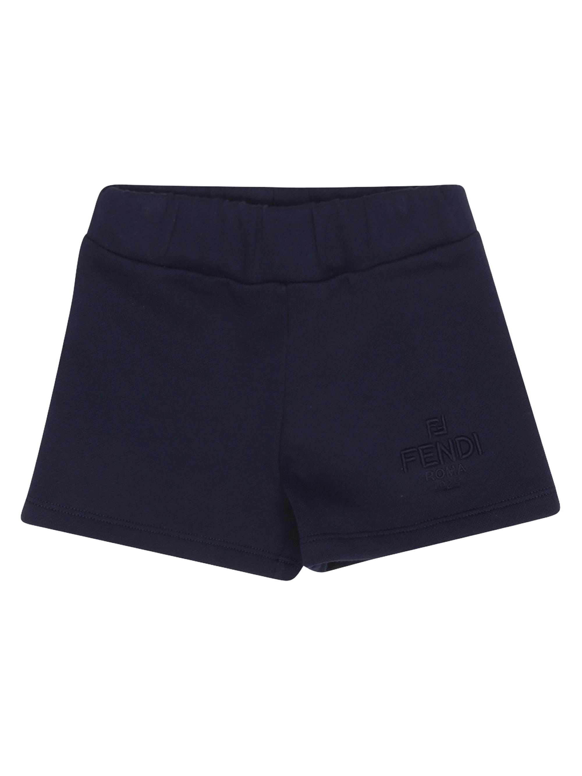 Fendi Baby's Logo-Embroidered Cotton Sweatshorts - Blue 6 Months