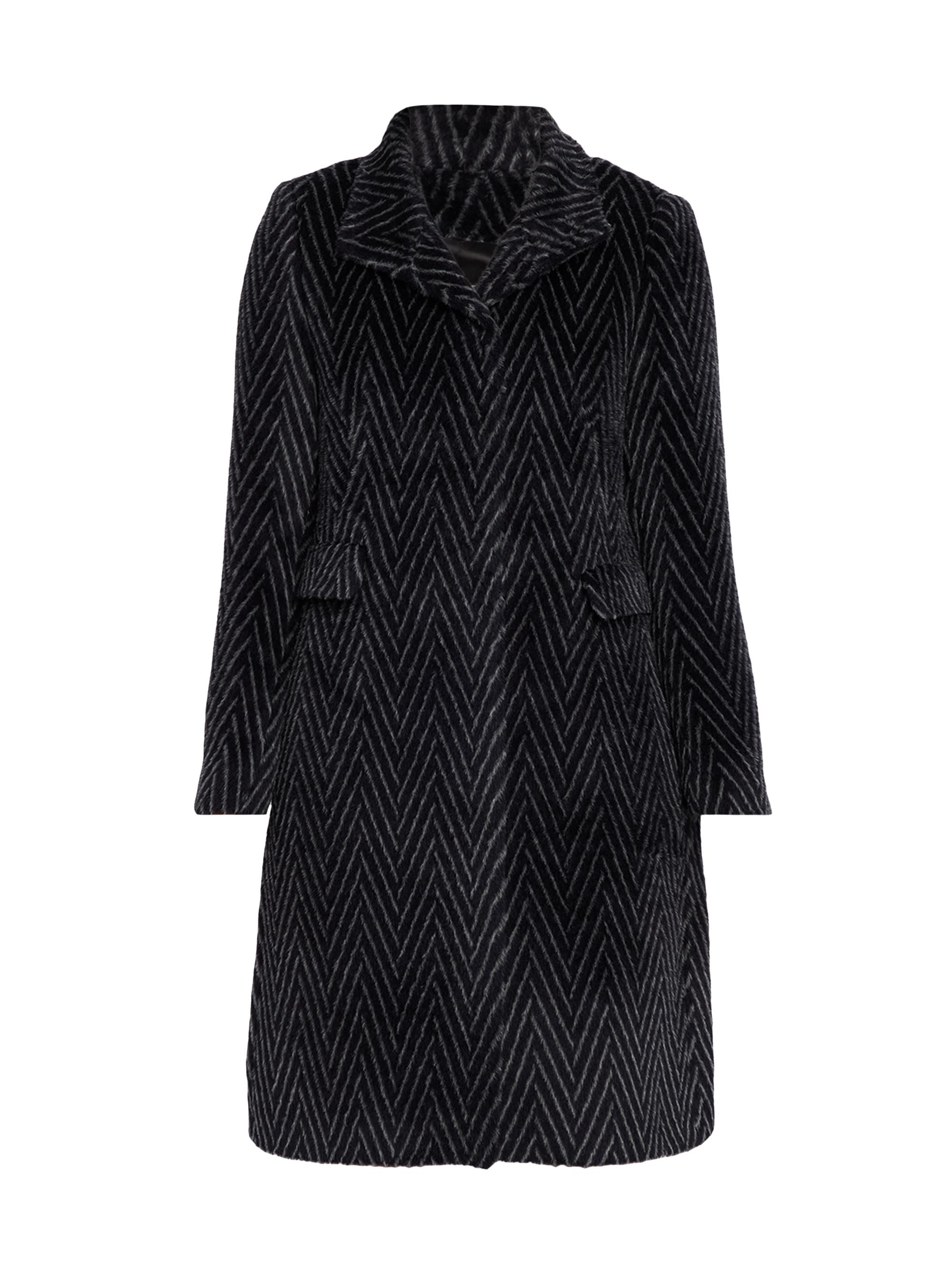 Chiarulli Women's Feronia Alpaca-Blend Chevron Coat - Black