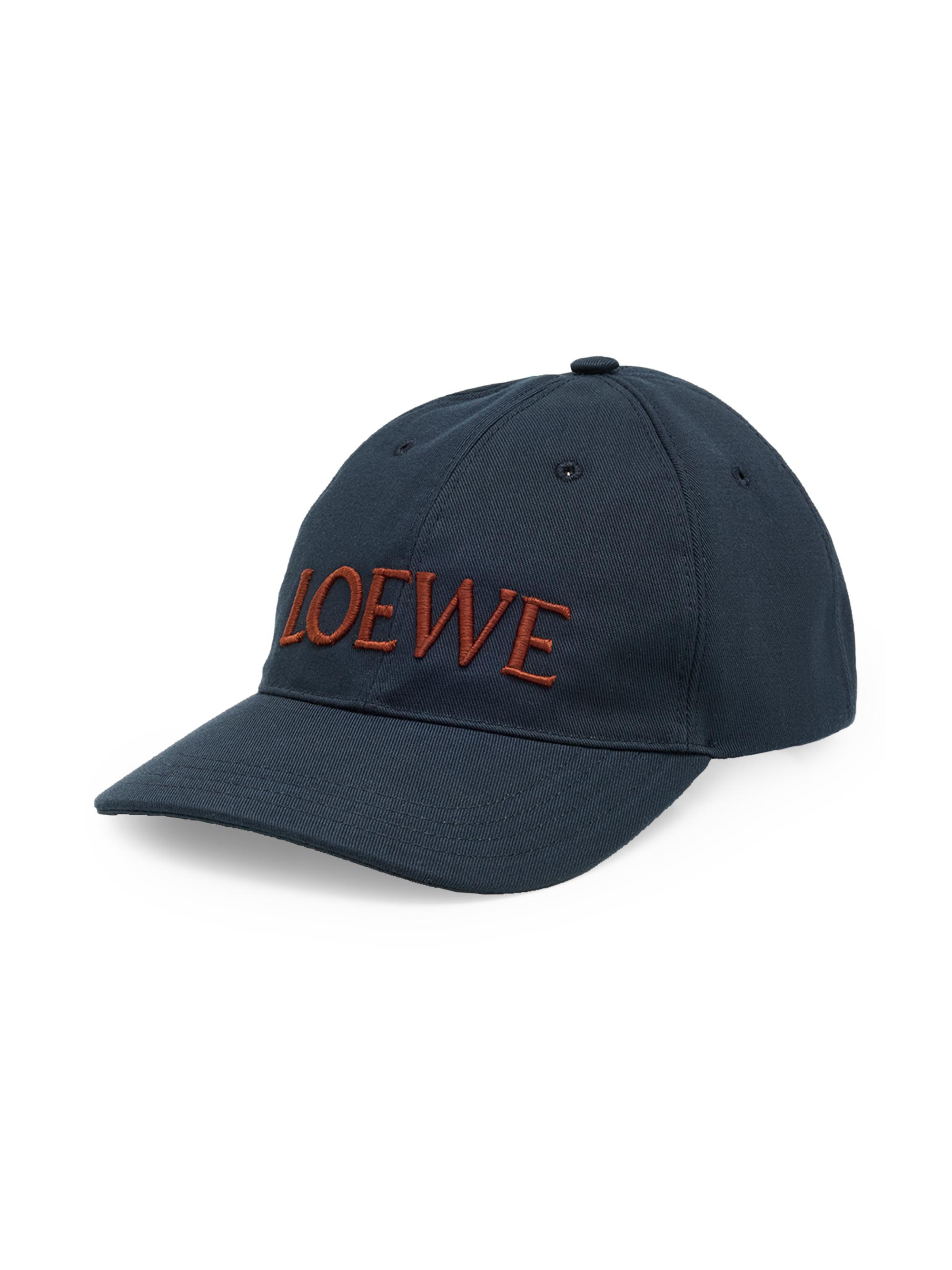 LOEWE Women's Canvas Embroidered Logo Cap - Navy
