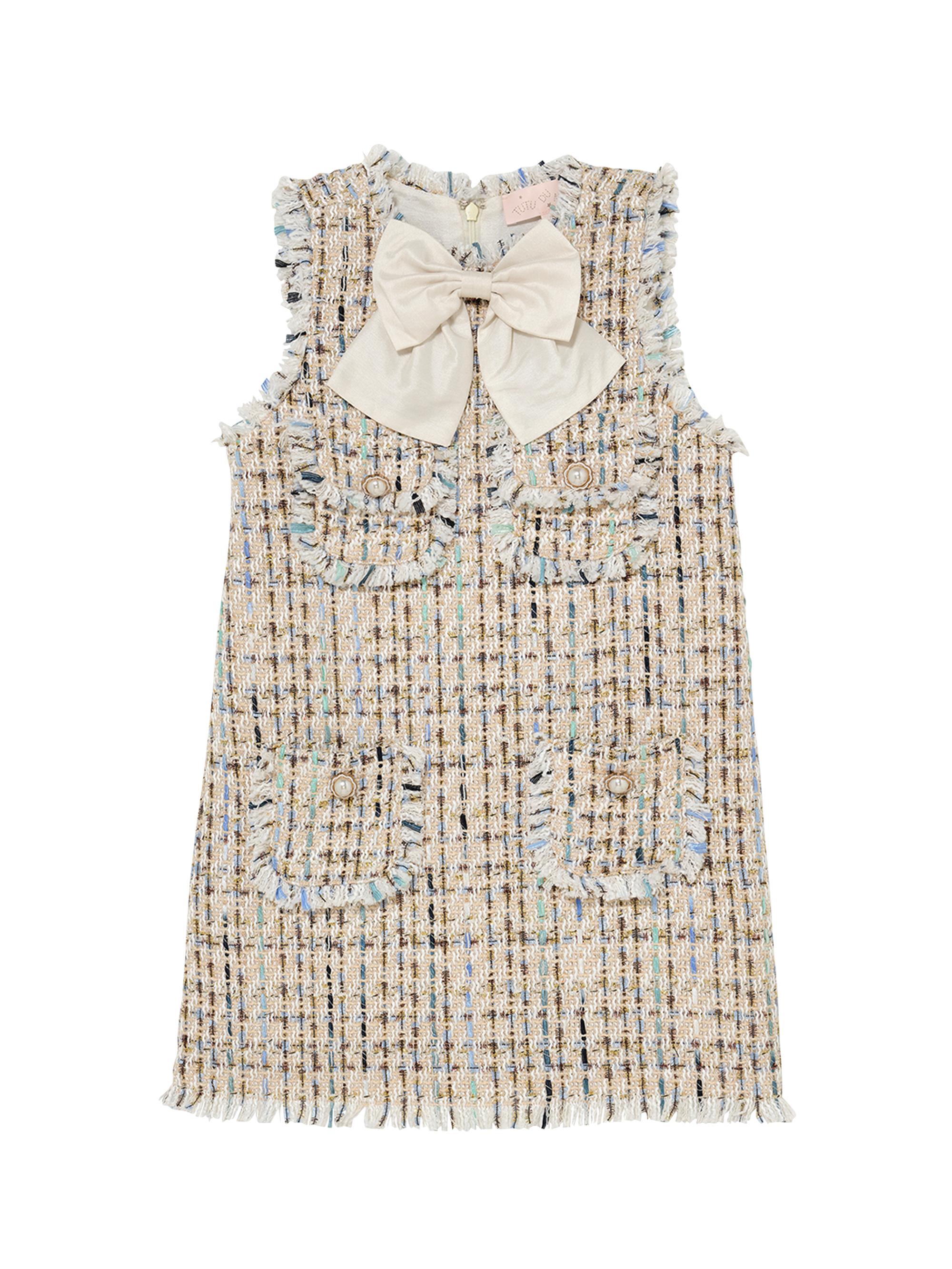 Tutu Du Monde Little Girl's & Girl's Texas Hold'Em Sleeveless Tweed Dress - Beige
