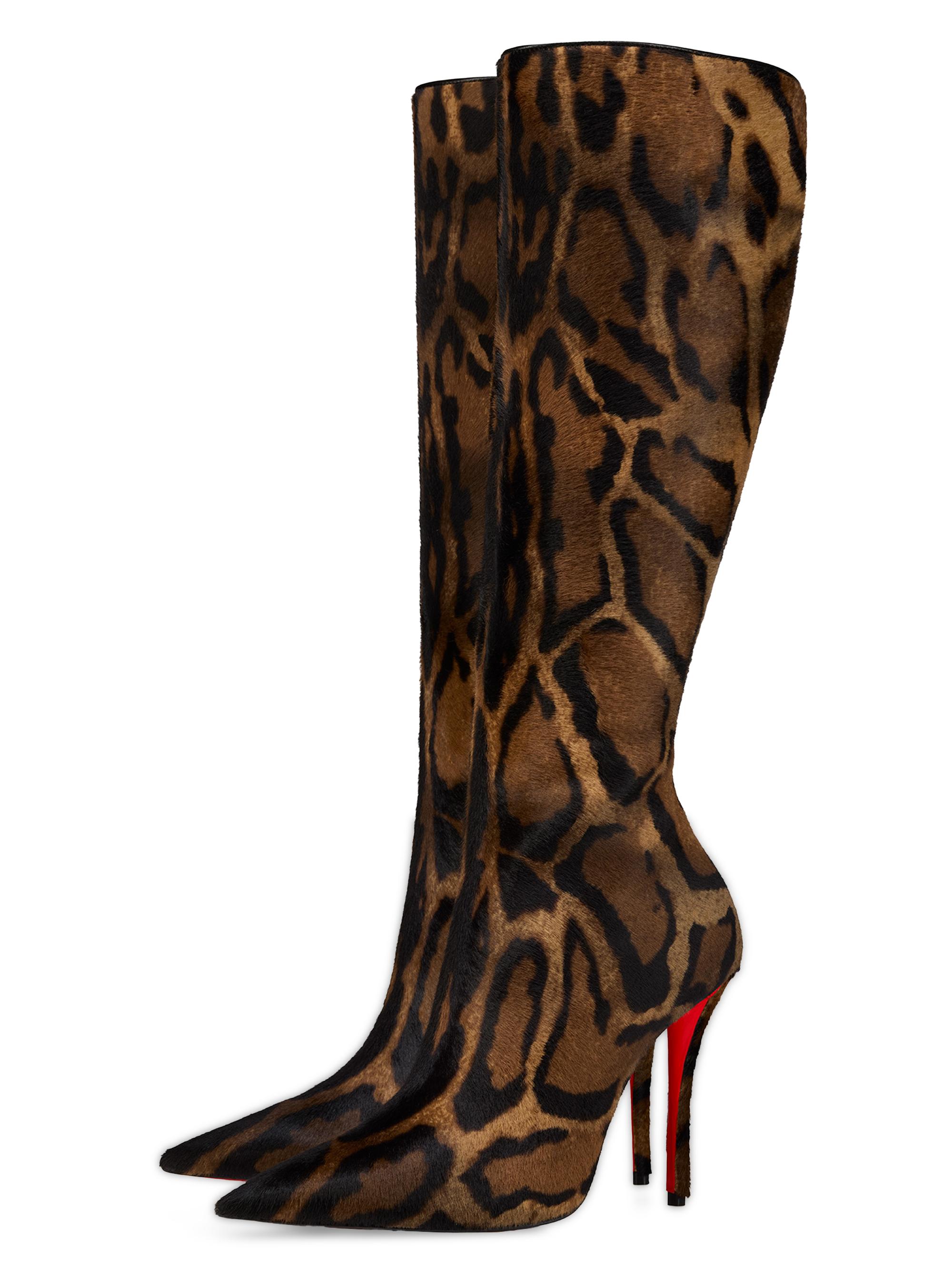 Christian Louboutin Miss Z Botta 100MM Leather Knee High Boots