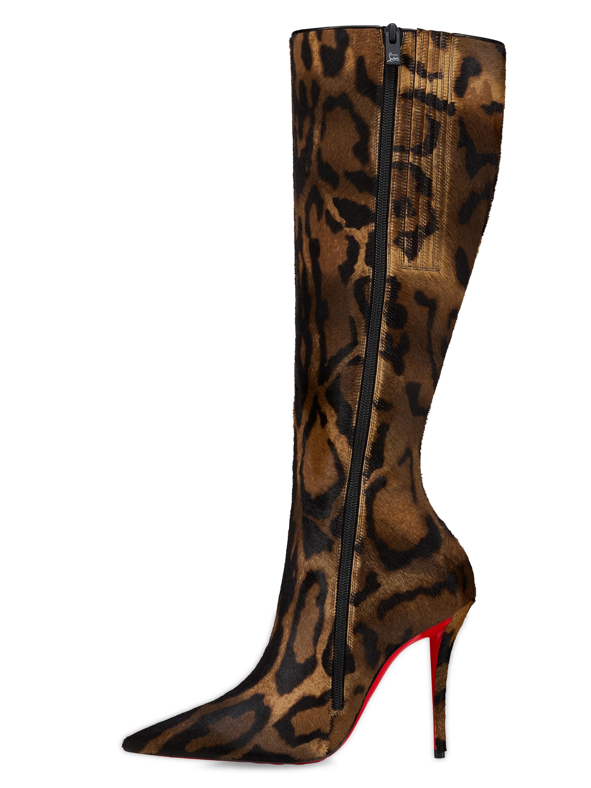 Christian Louboutin Miss Z Botta 100MM Leather Knee High Boots