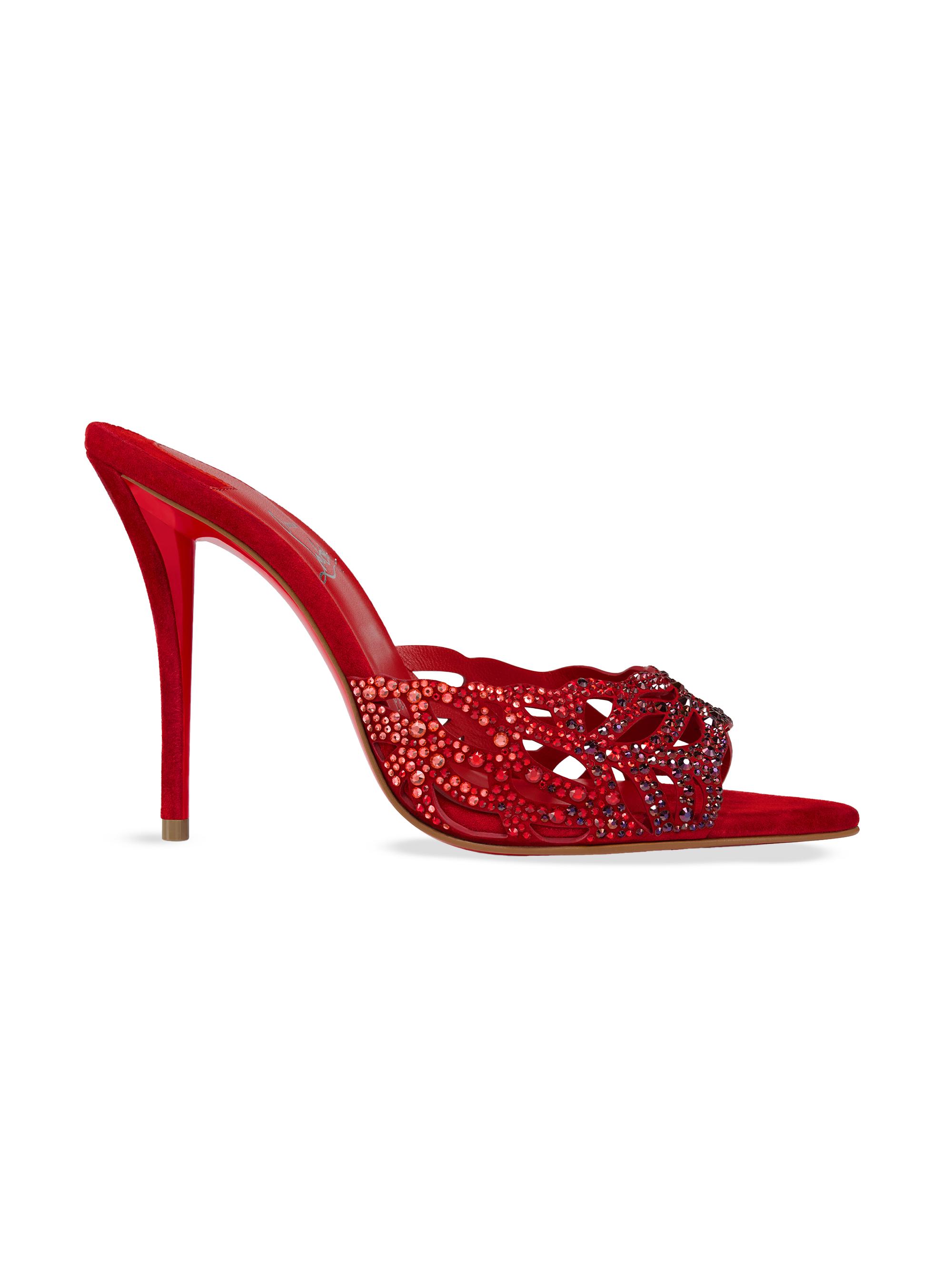 Christian Louboutin Lasera 100MM Strass Mule Sandals | Saks Fifth