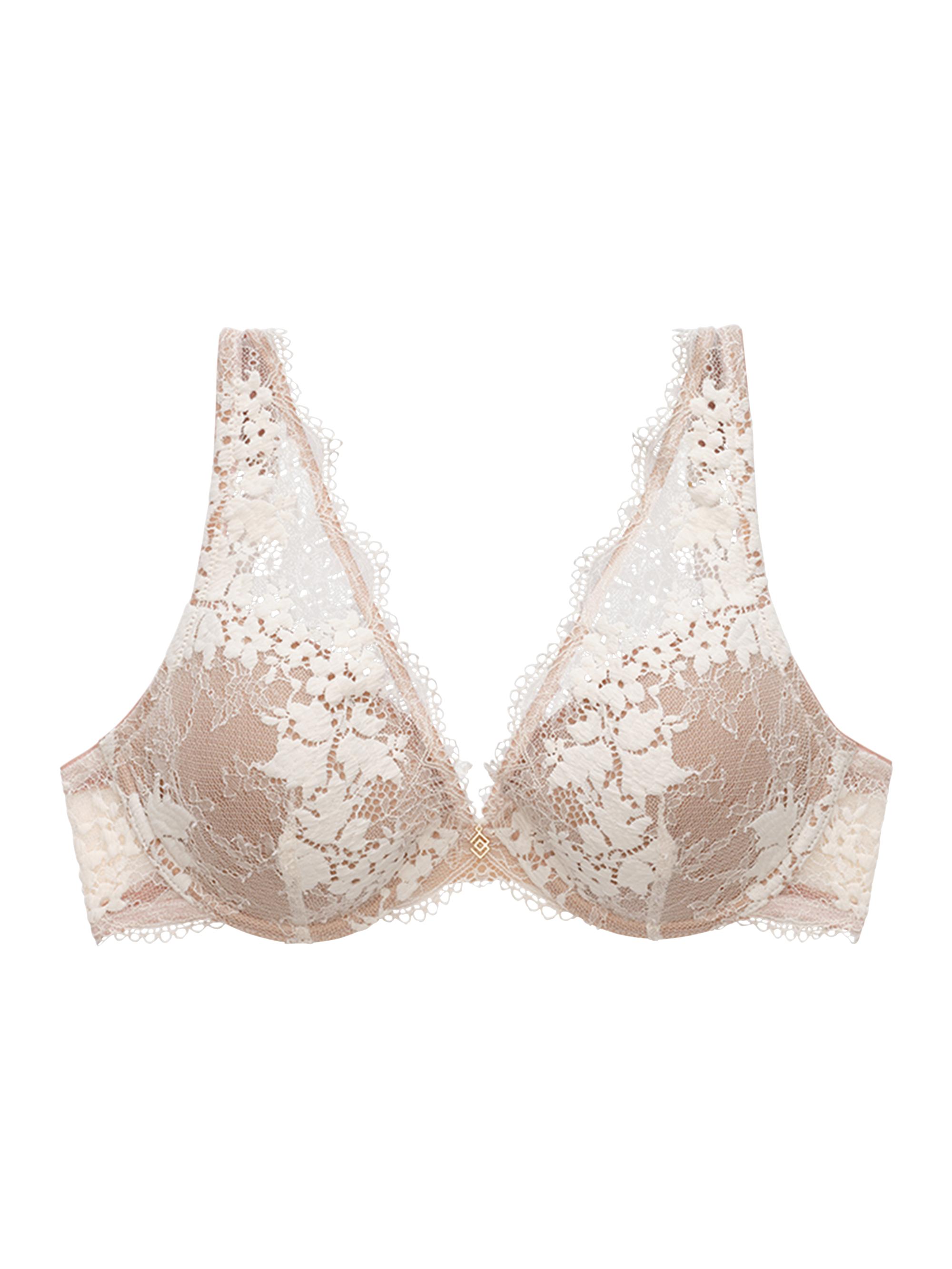 ThirdLove Women's All Day Lace Uplift Plunge Bra - Beige