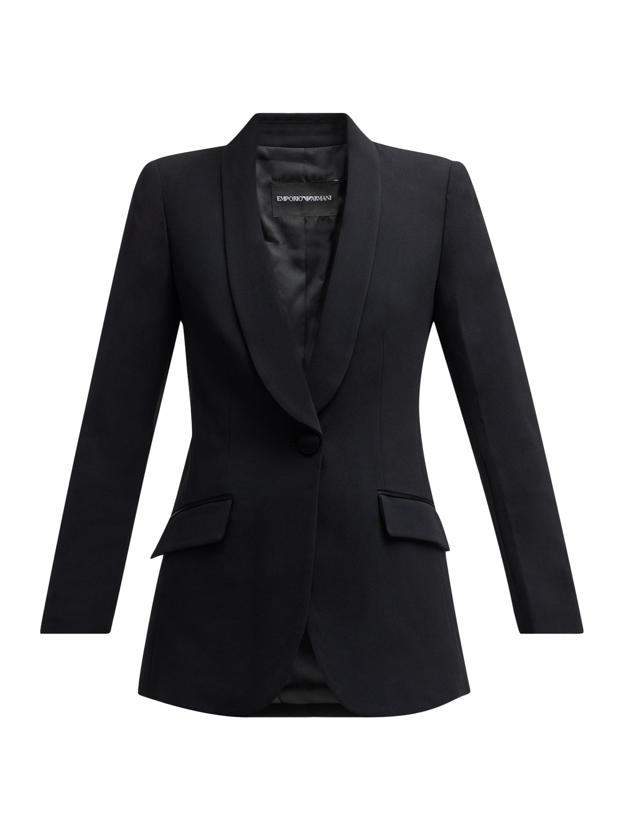 Emporio Armani Women's Essentials Shawl-Collar Blazer - Black