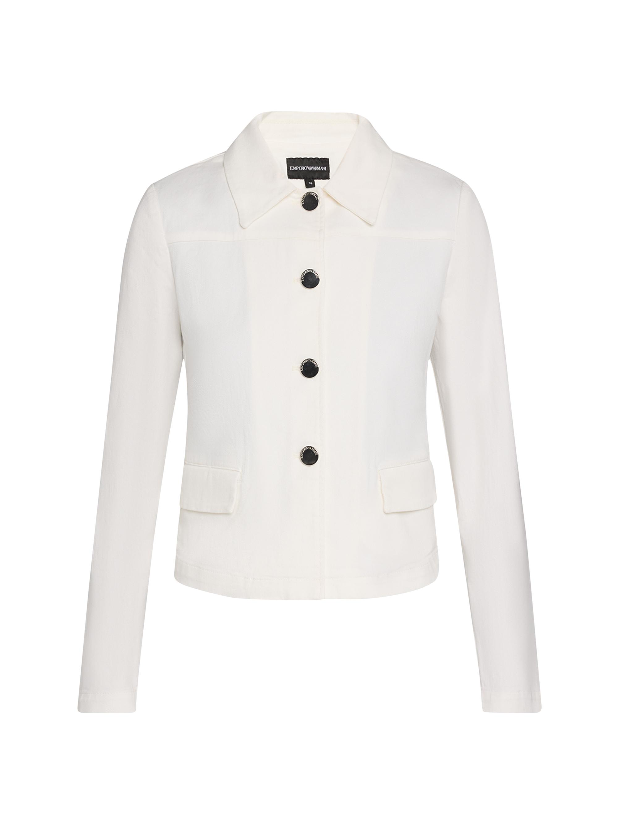 Emporio Armani Women's Denim Tailored Jacket - White