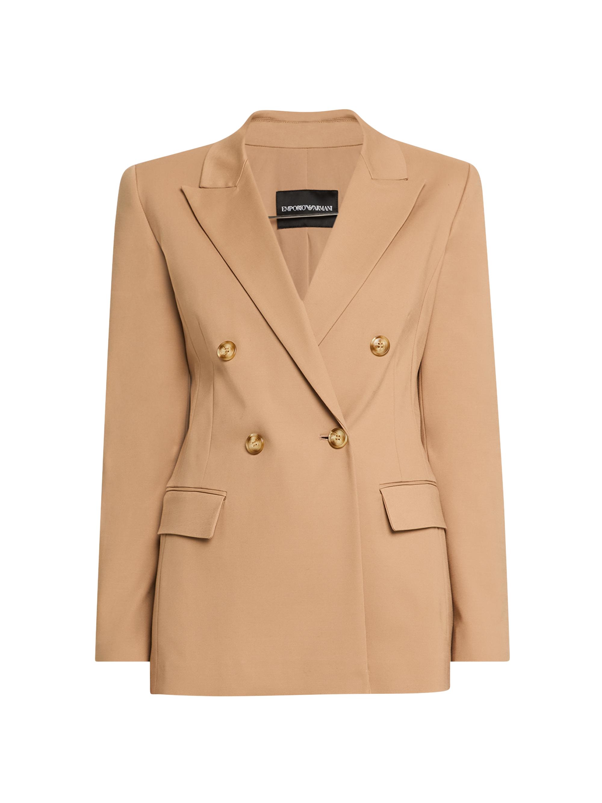 Emporio Armani Women's Double-Breasted Blazer - Camel