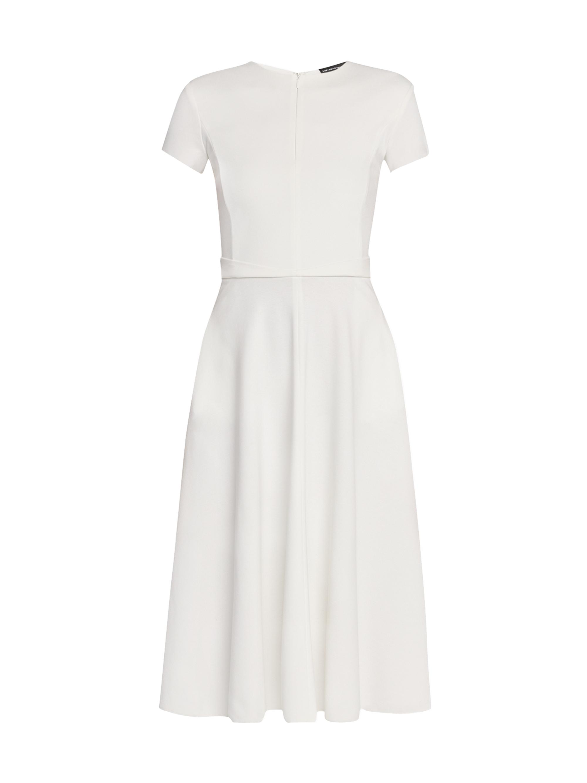 Emporio Armani Women's Milano Jersey Front-Zip Midi-Dress - White