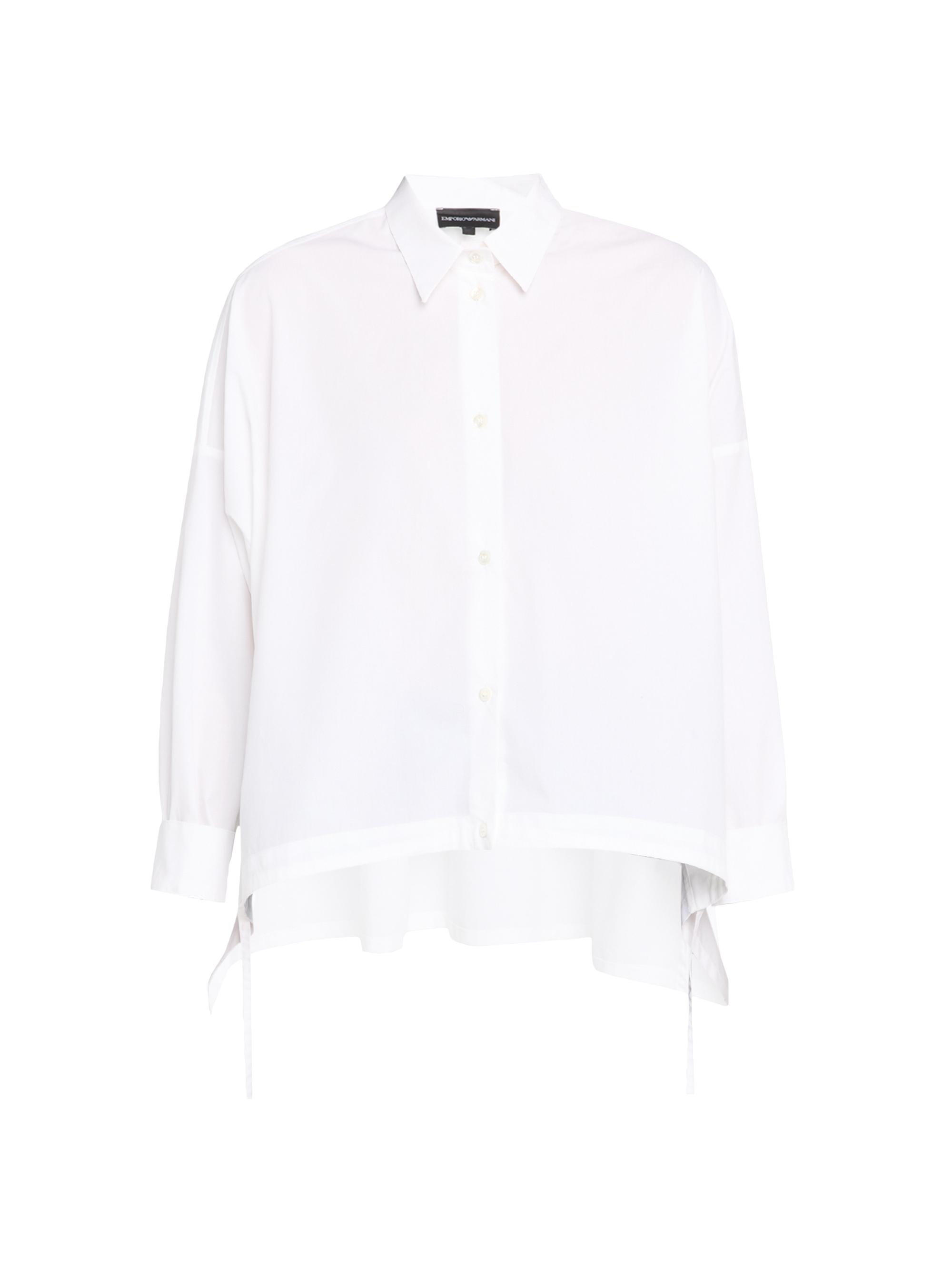 Emporio Armani Women's Cotton Poplin Button-Front Shirt - White