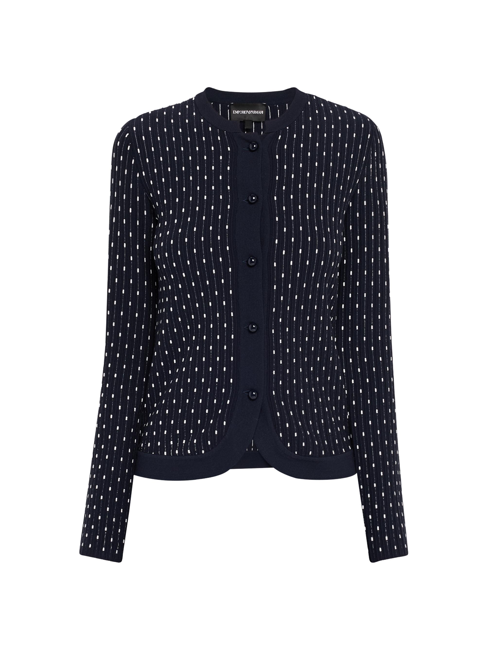 Emporio Armani Women's Stripes & Polka Dots Cardigan - Navy