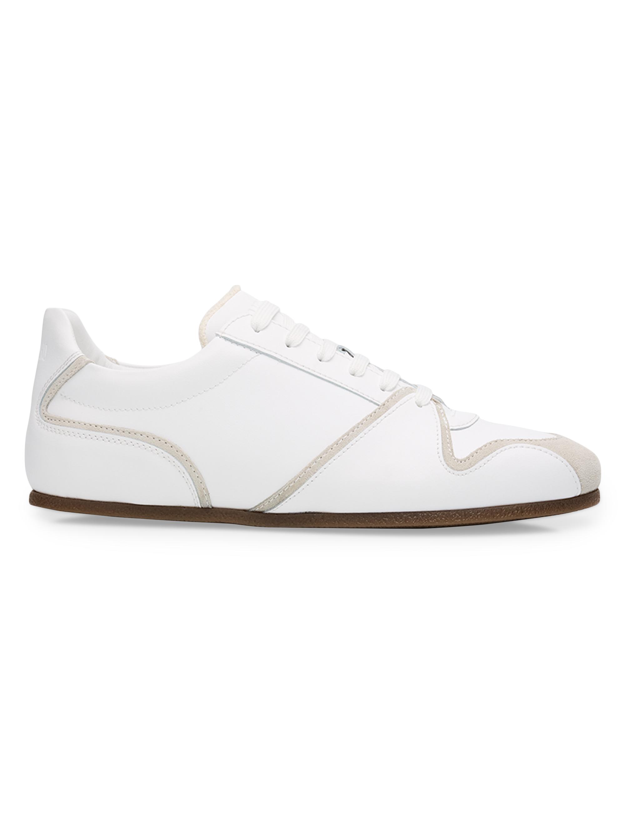 Moschino Leather & Suede Low-Top Sneakers | Saks Fifth Avenue