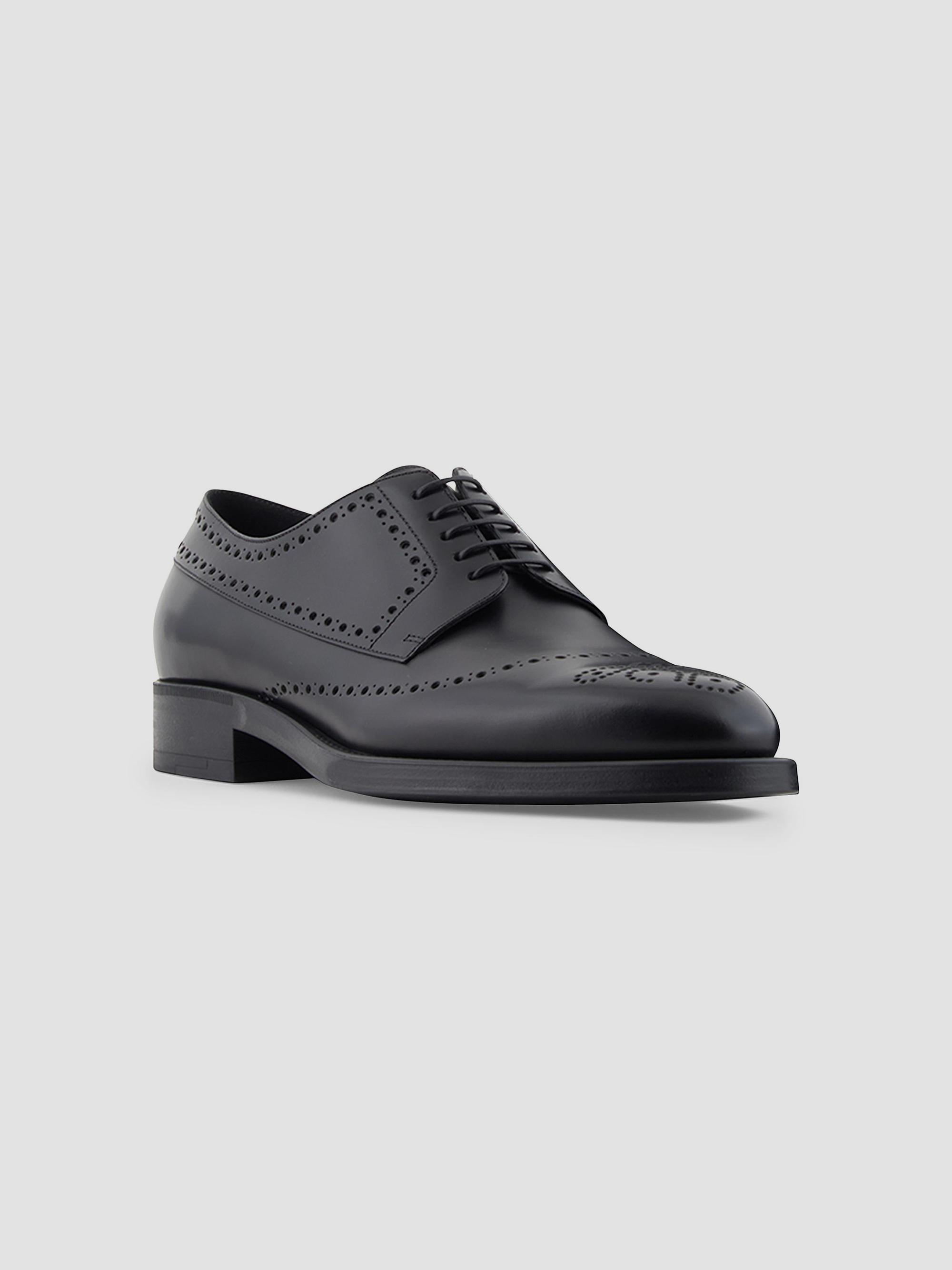 Giorgio Armani Leather Brogue Derby Shoes | Saks Fifth Avenue