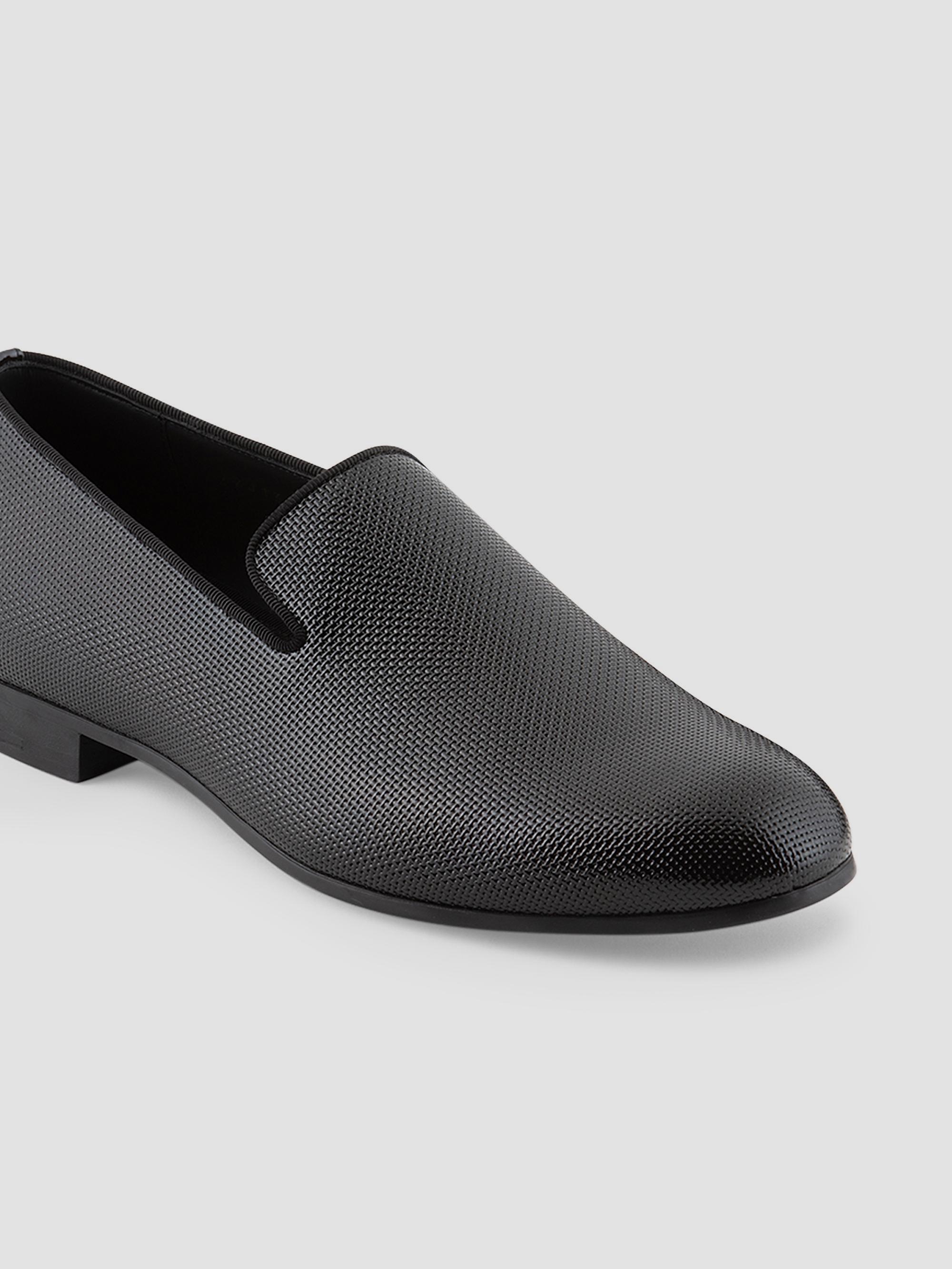 Giorgio Armani Venetian Textured Leather Loafers | Saks Fifth Avenue