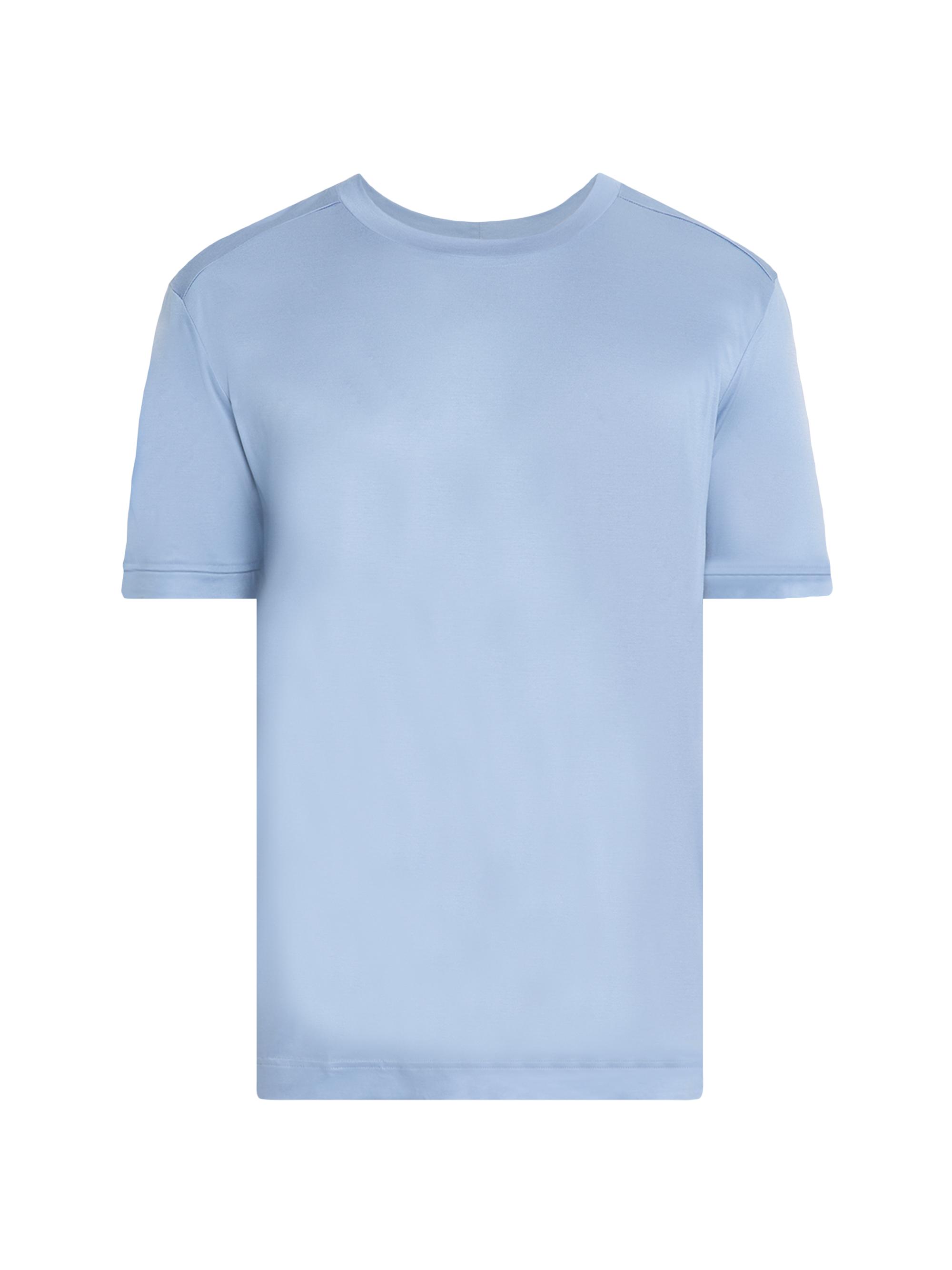 Zimmerli Men's Lyocell Crewneck T-Shirt - Blue