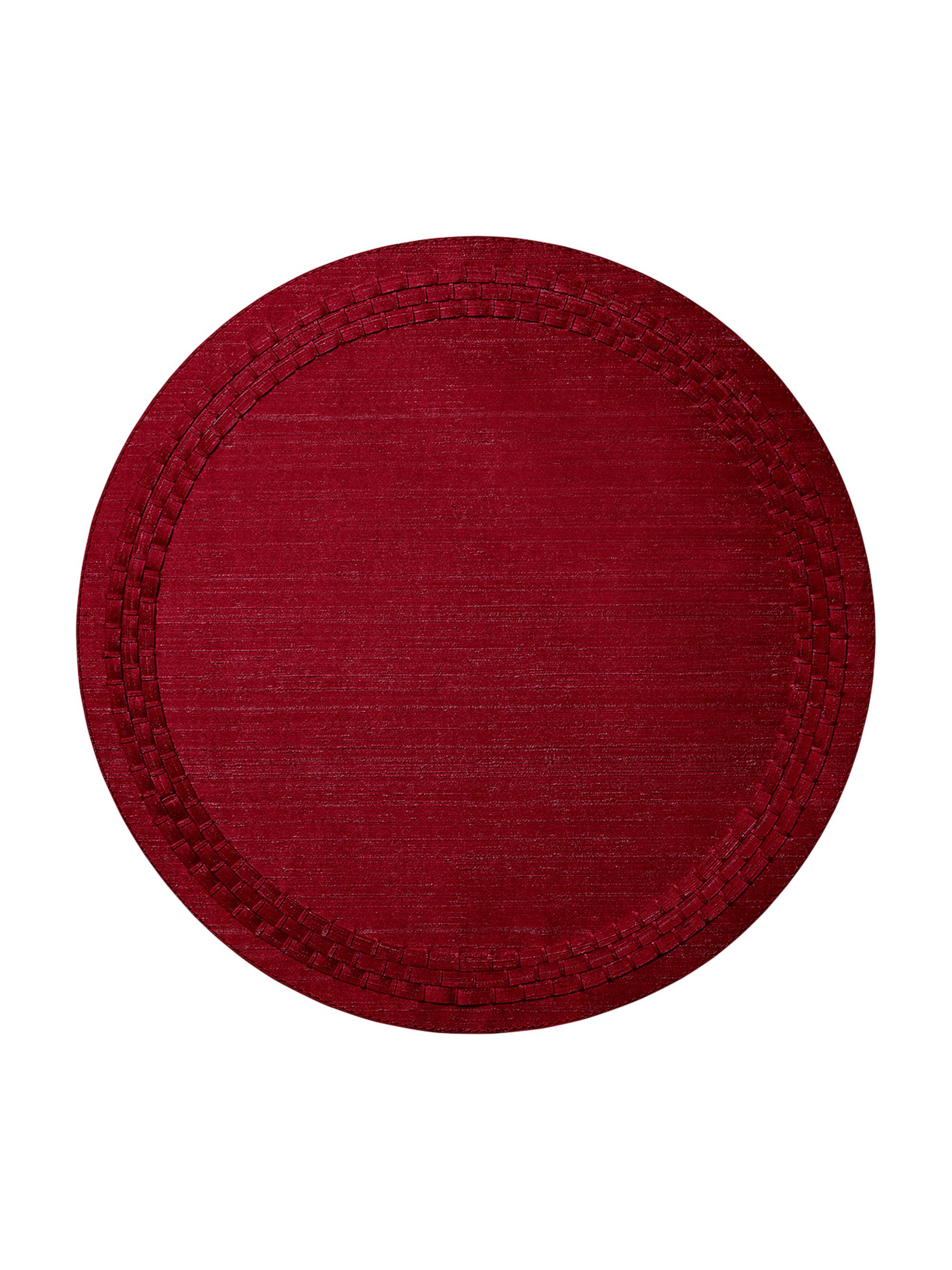 Mode Living August Woven 4-Piece Placemat Set - Red