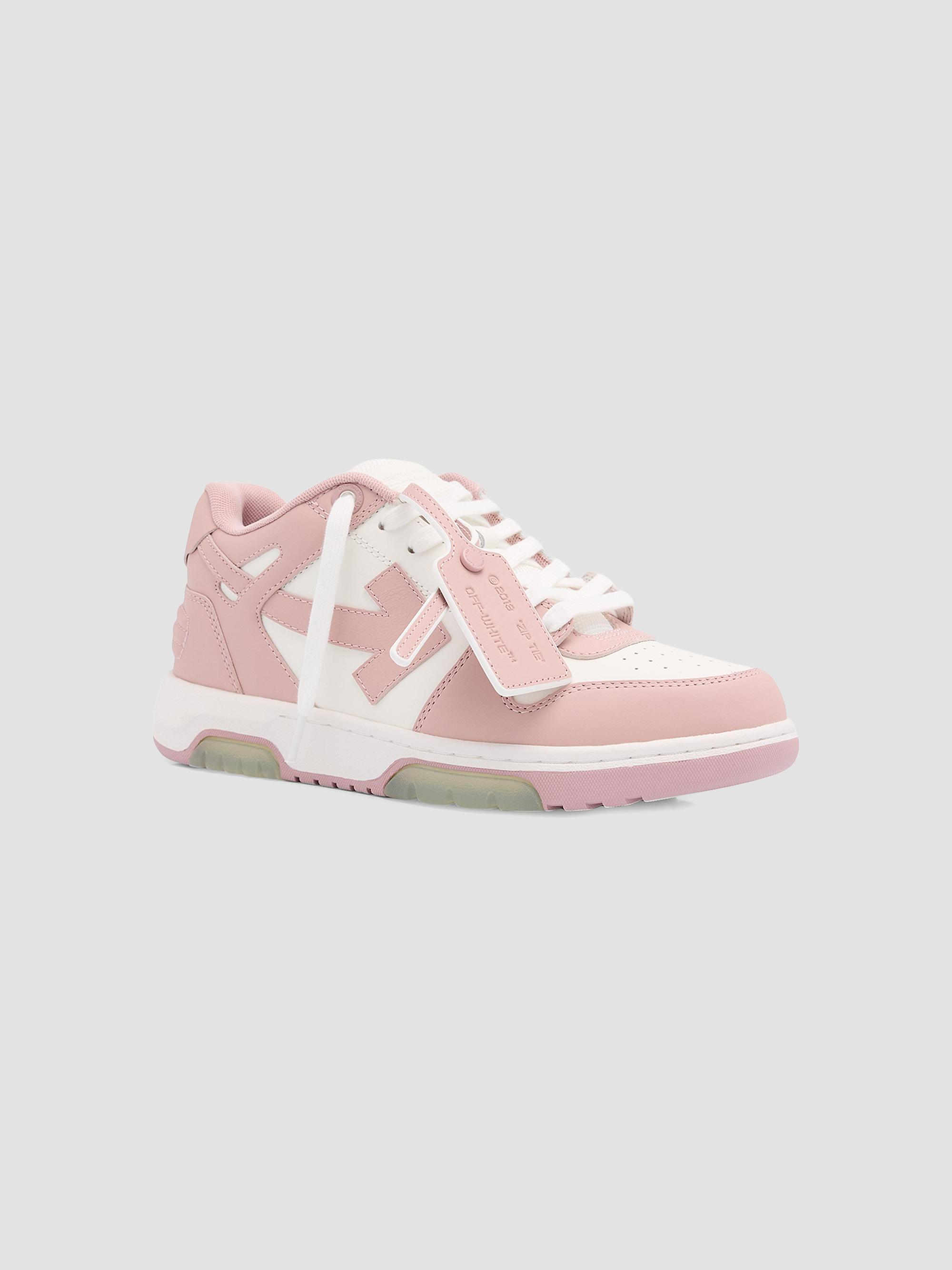 Off-White Women's Out Of Office Leather Sneakers - White Pink | Thumbnail 2