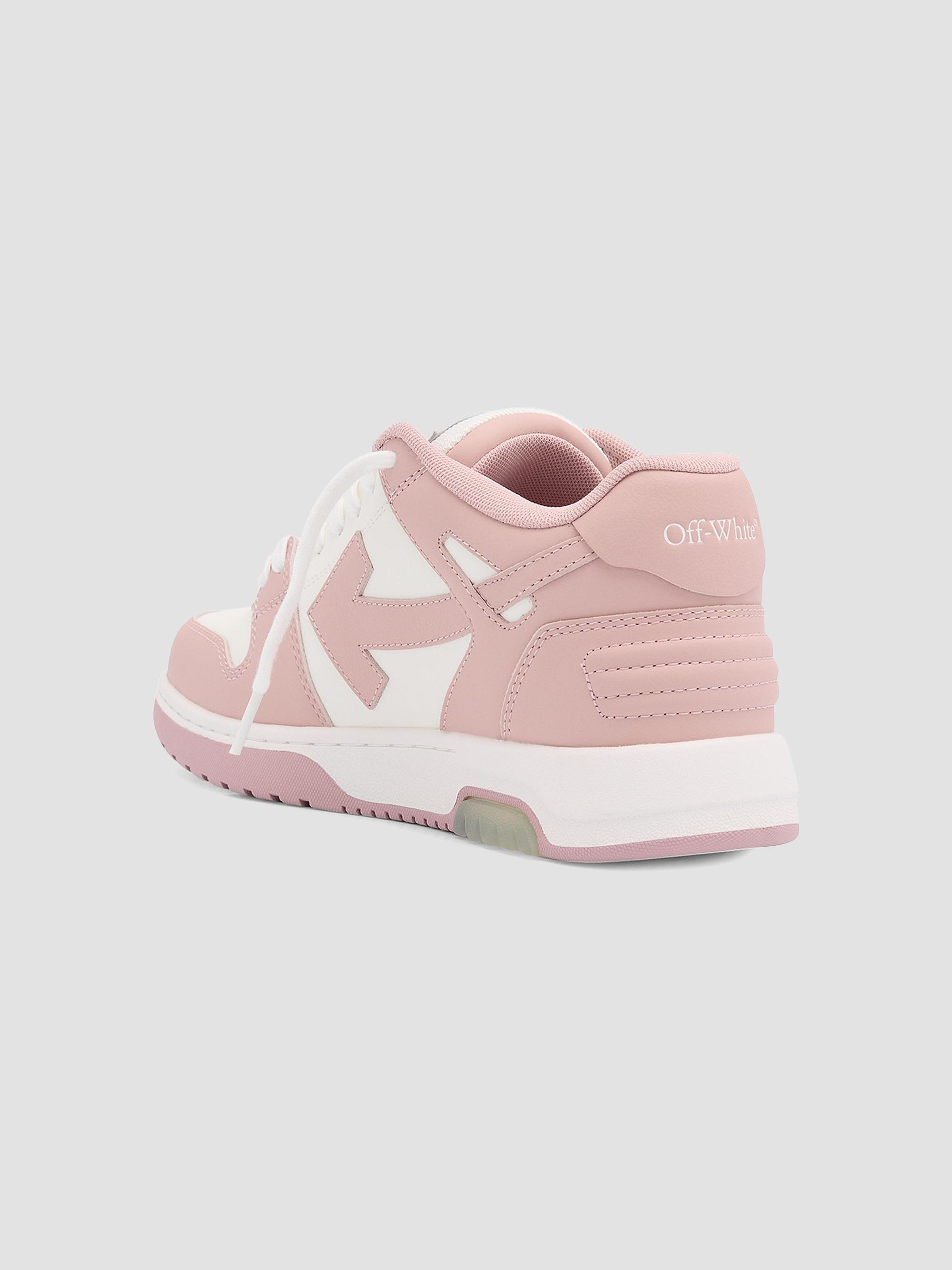 Off-White Women's Out Of Office Leather Sneakers - White Pink | Thumbnail 3