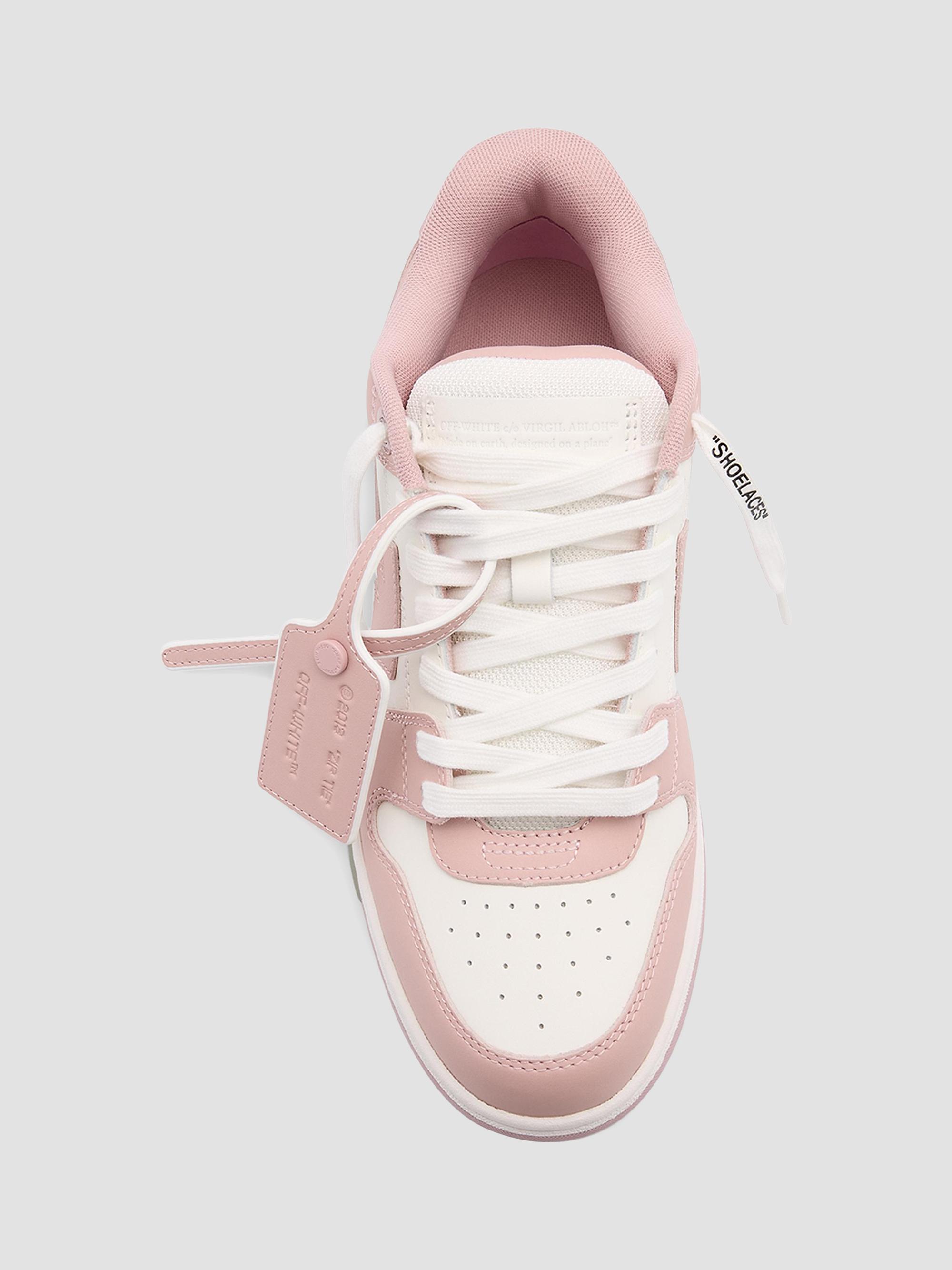 Off-White Women's Out Of Office Leather Sneakers - White Pink | Thumbnail 4