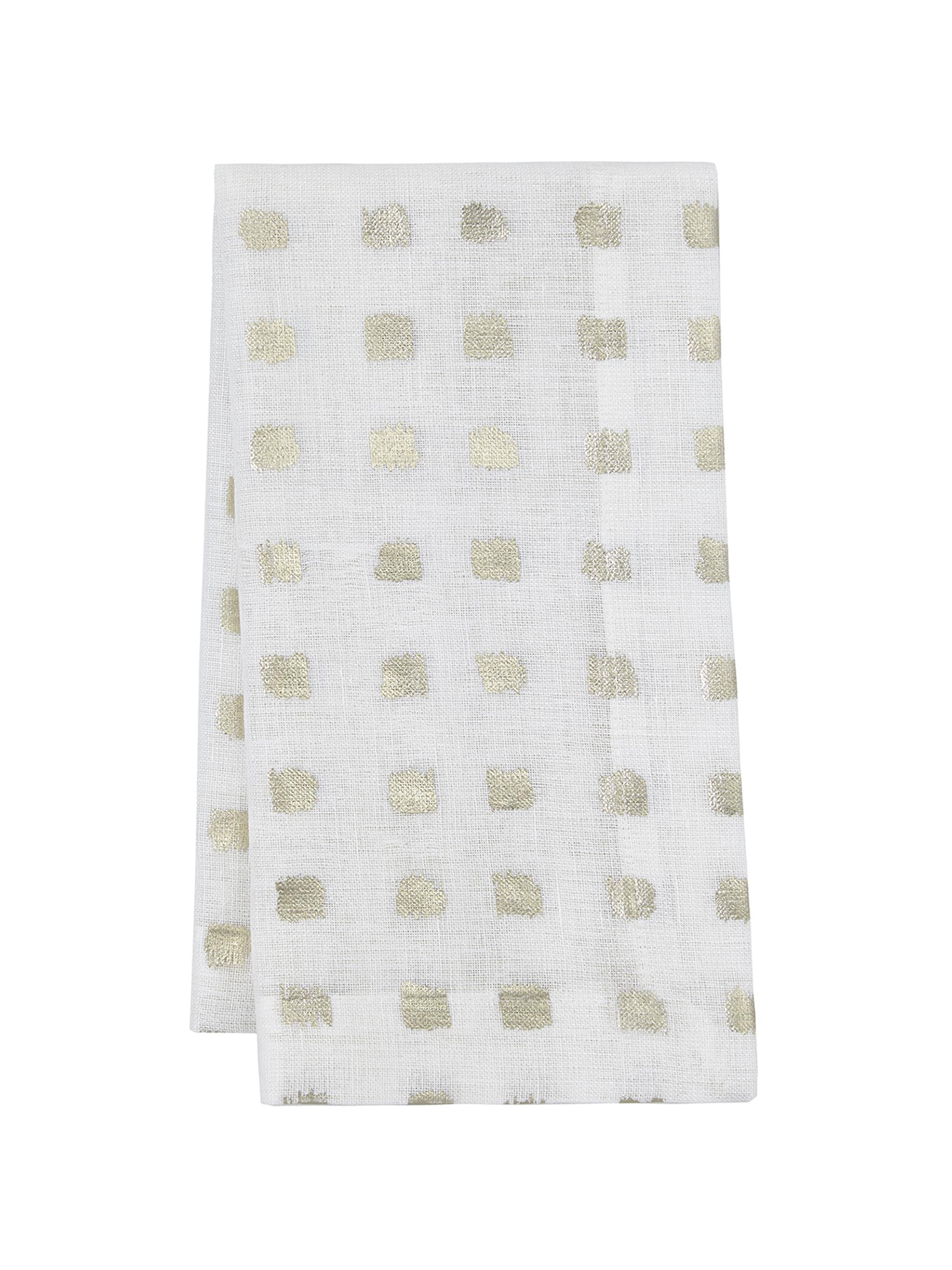 Mode Living Antibes 4-Piece Gold Foil Napkin Set - Gold