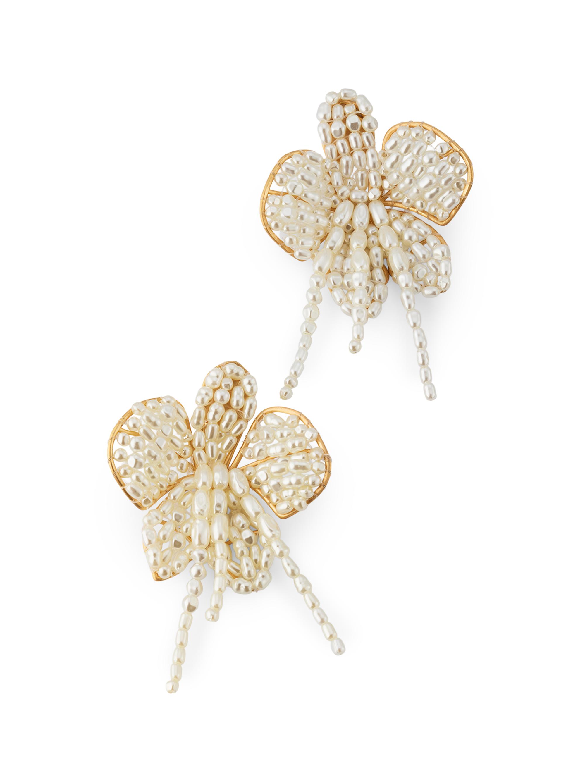 Cult Gaia Women's Amina Imitation Pearl & Goldtone Flower Earrings - Pearl