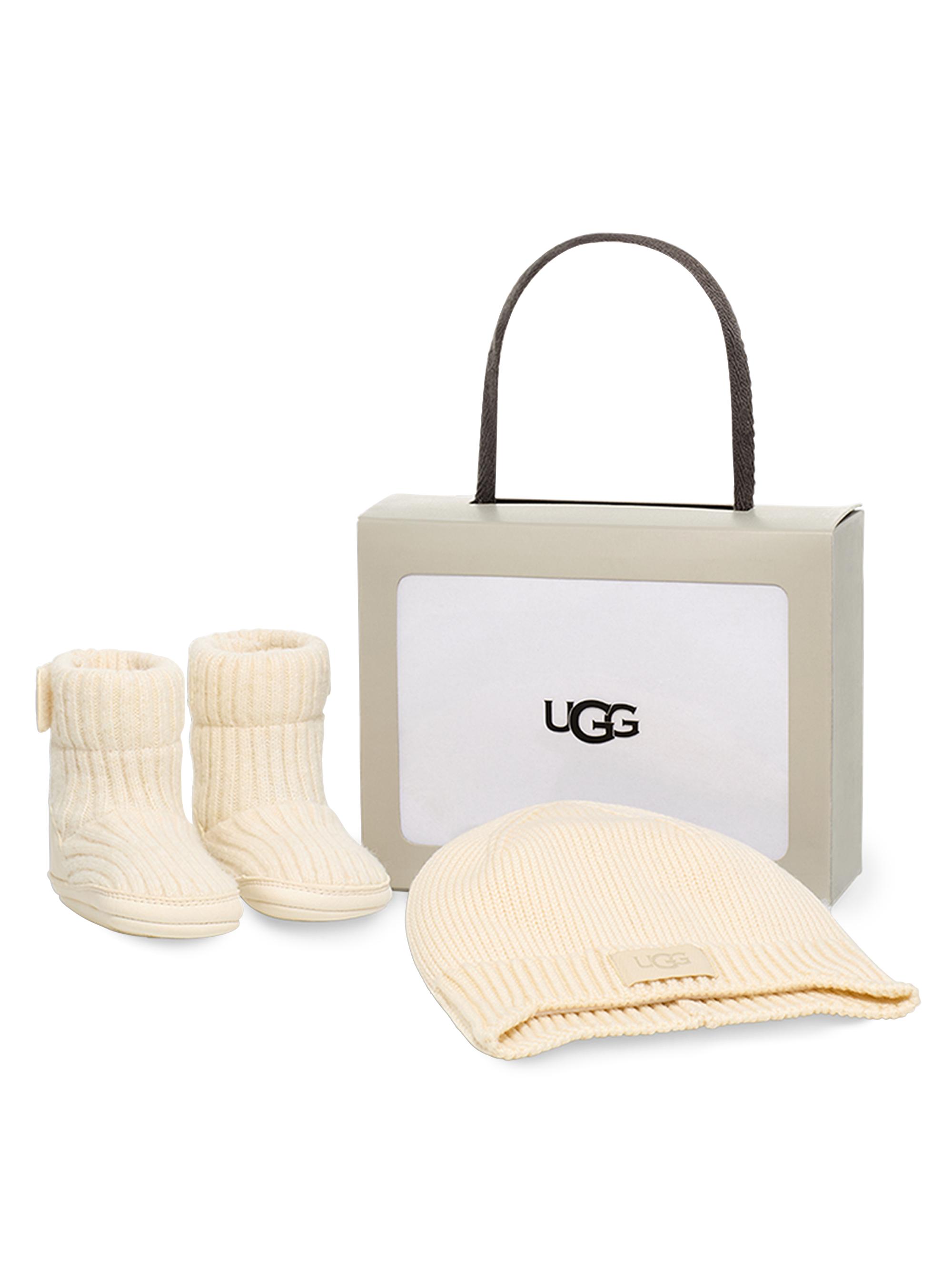 UGG Baby's Skylar I Beanie & Booties Set | Saks Fifth Avenue