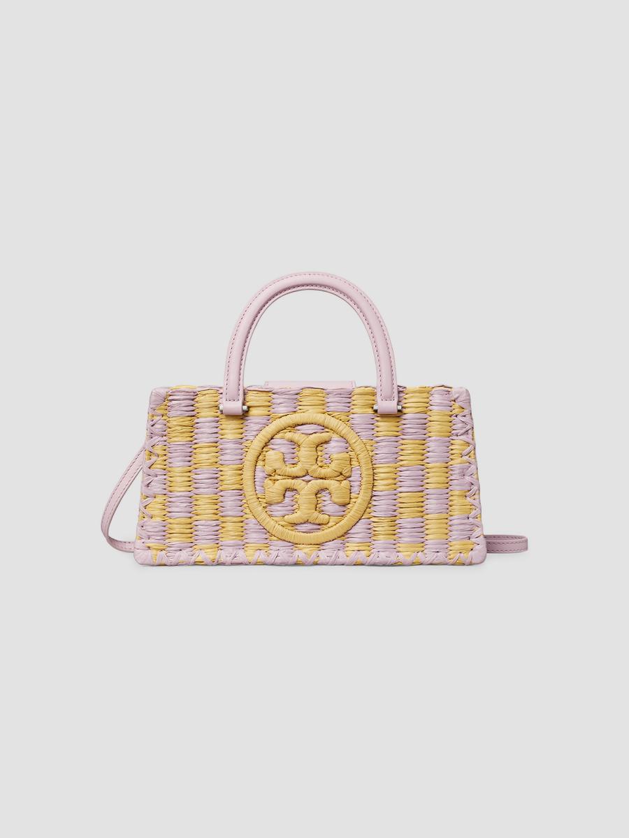 Tory Burch Ella Checkered Crochet Top Handle Bag | Saks Fifth Avenue