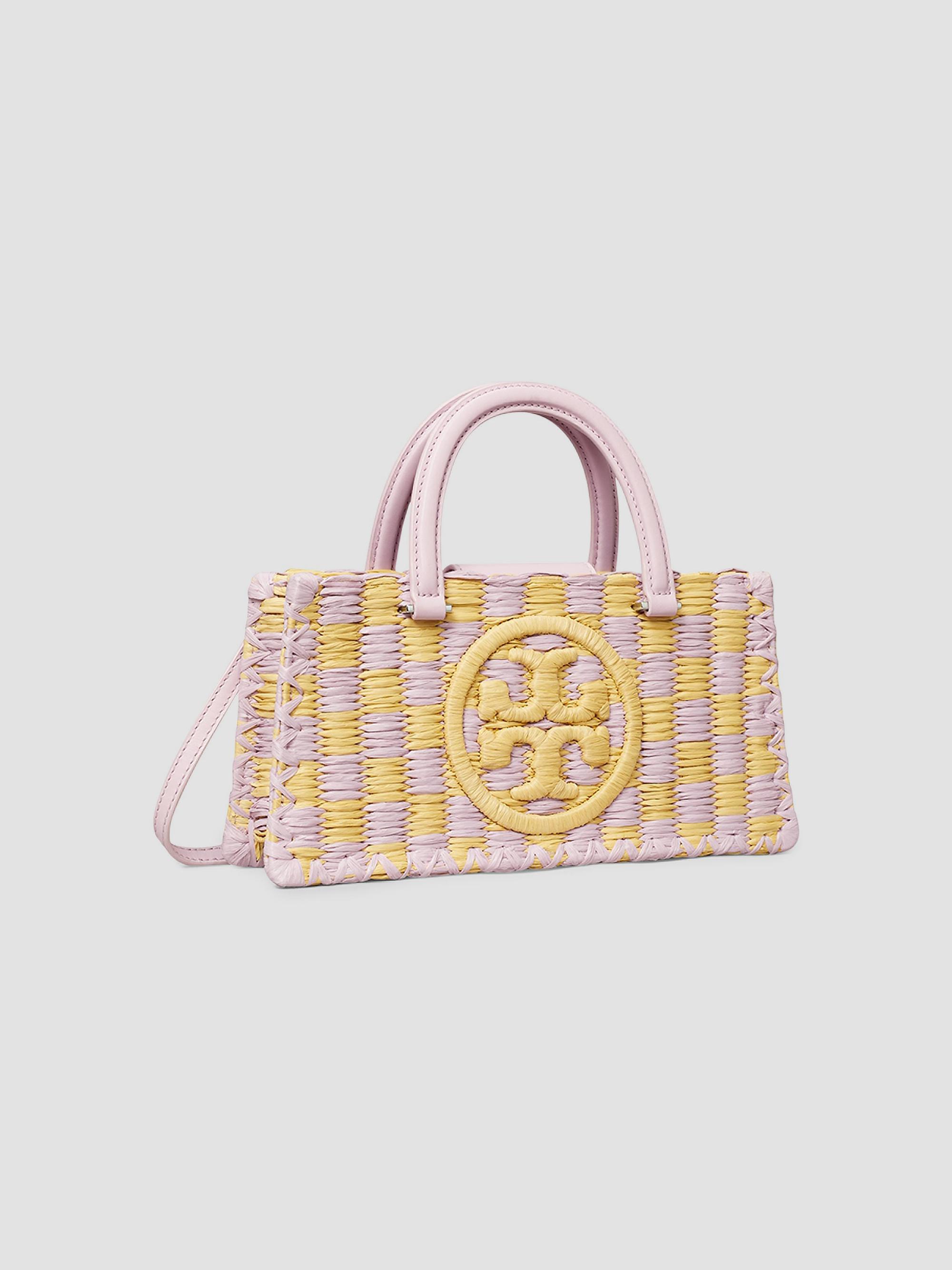 Tory Burch Ella Checkered Crochet Top Handle Bag | Saks Fifth Avenue